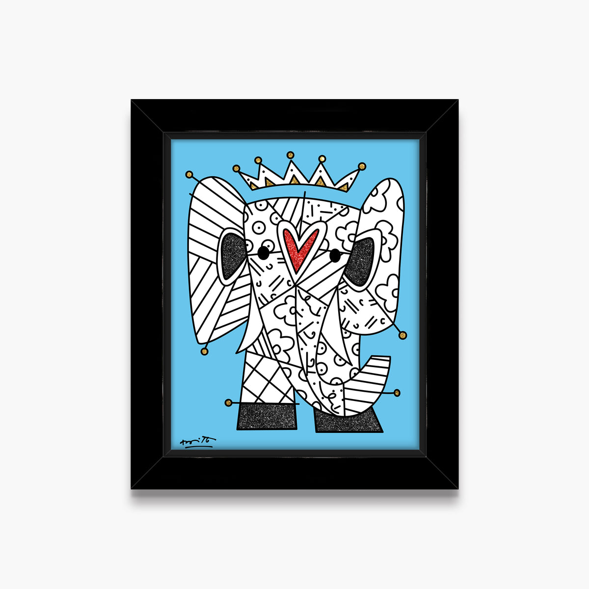 Romero Britto mumbai limited edition print  colorful pop art design