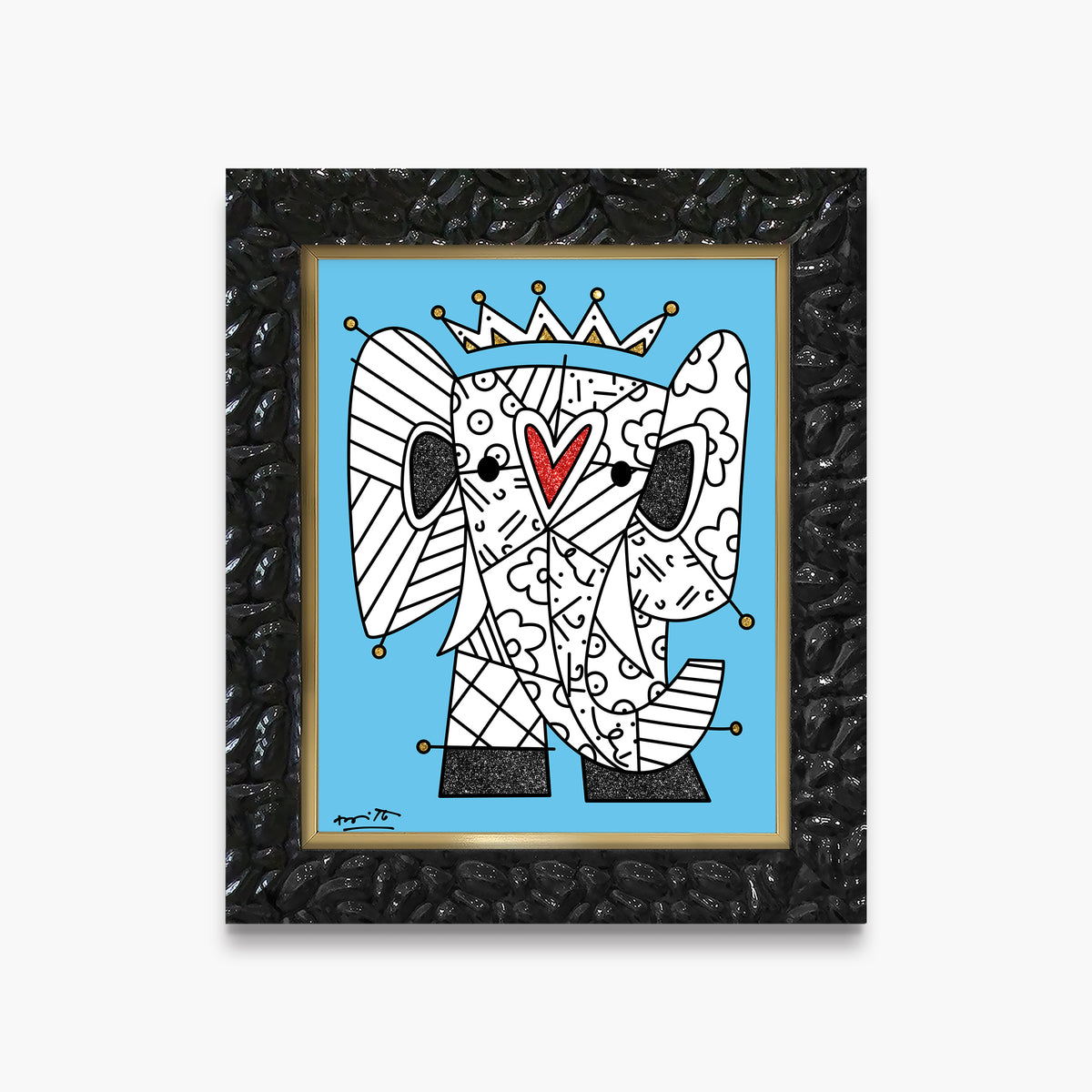 Romero Britto mumbai limited edition print  colorful pop art design