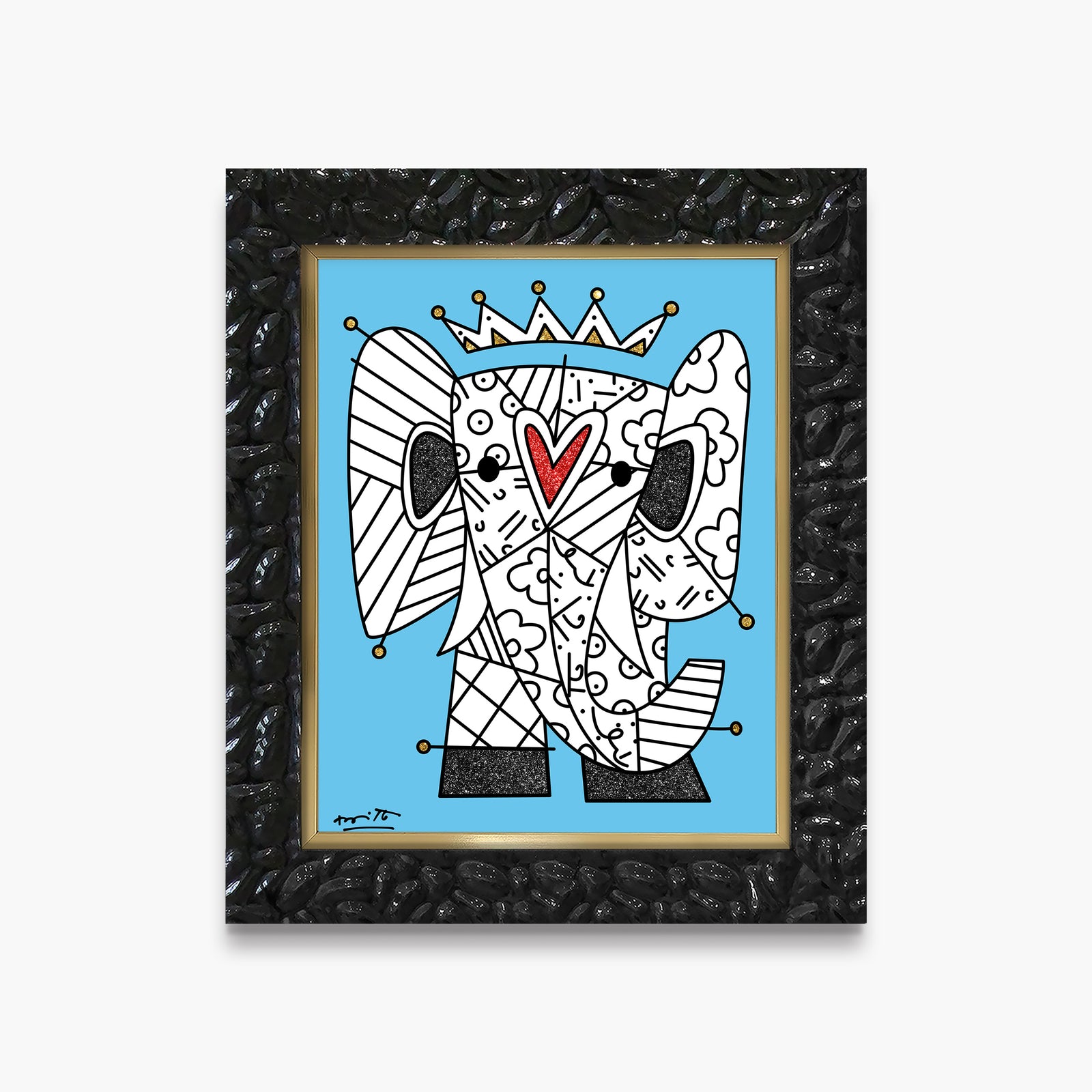 Romero Britto mumbai limited edition print  colorful pop art design