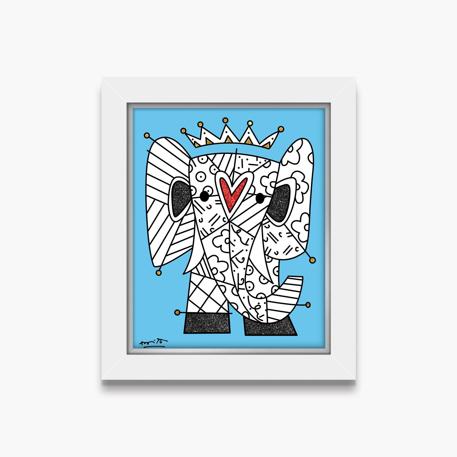 Romero Britto mumbai limited edition print  colorful pop art design