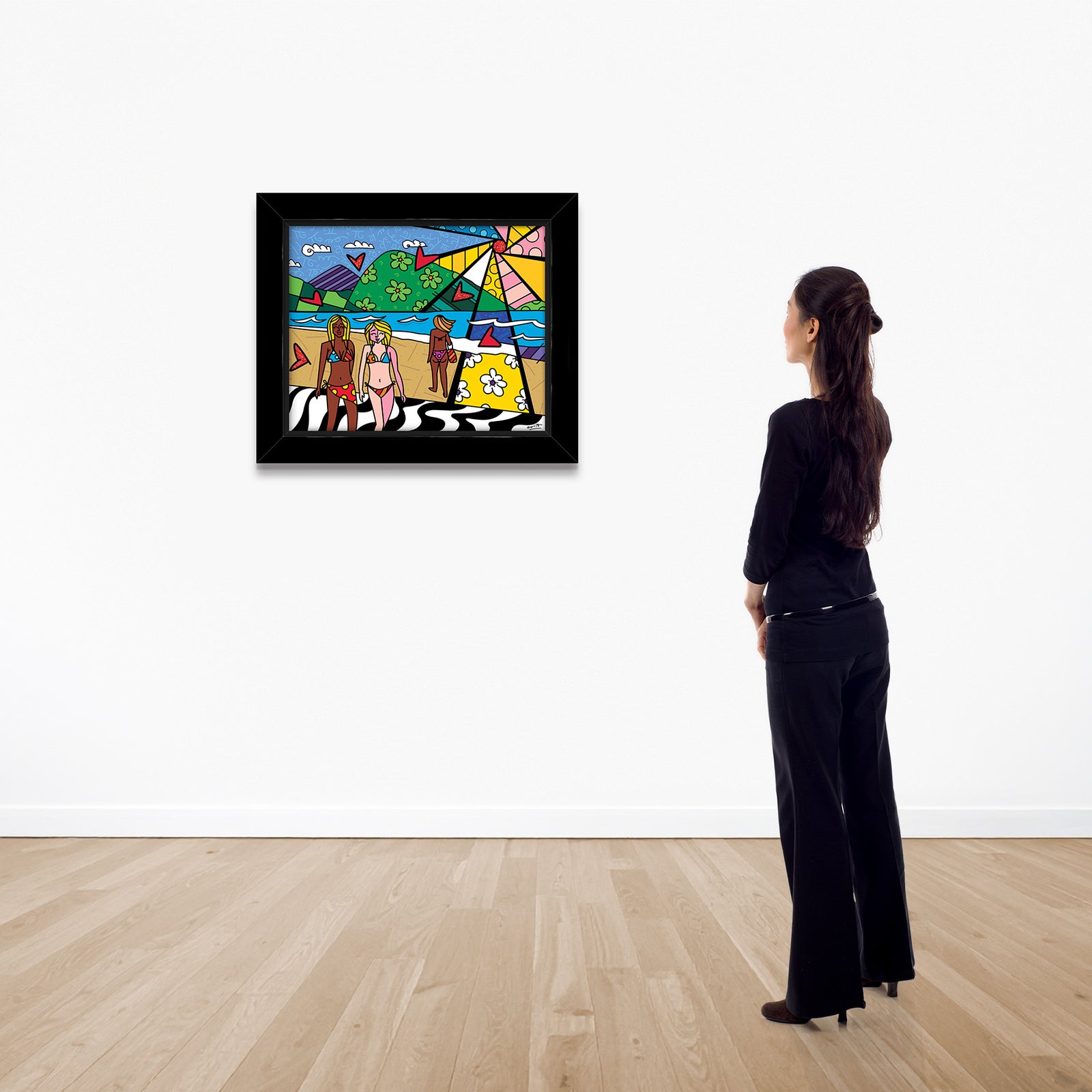 Romero Britto copacabana limited edition print  colorful pop art design