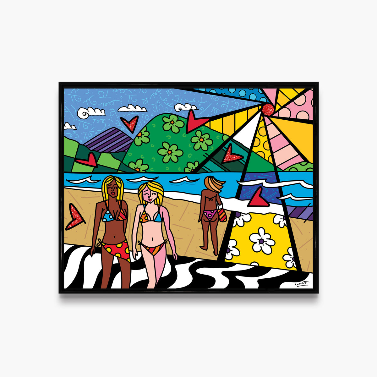 modern pop art copacabana limited edition print  vibrant home decor