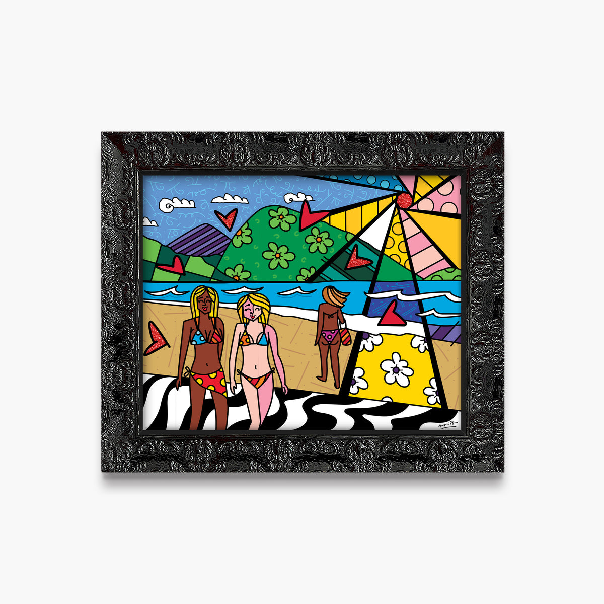 modern pop art copacabana limited edition print  vibrant home decor