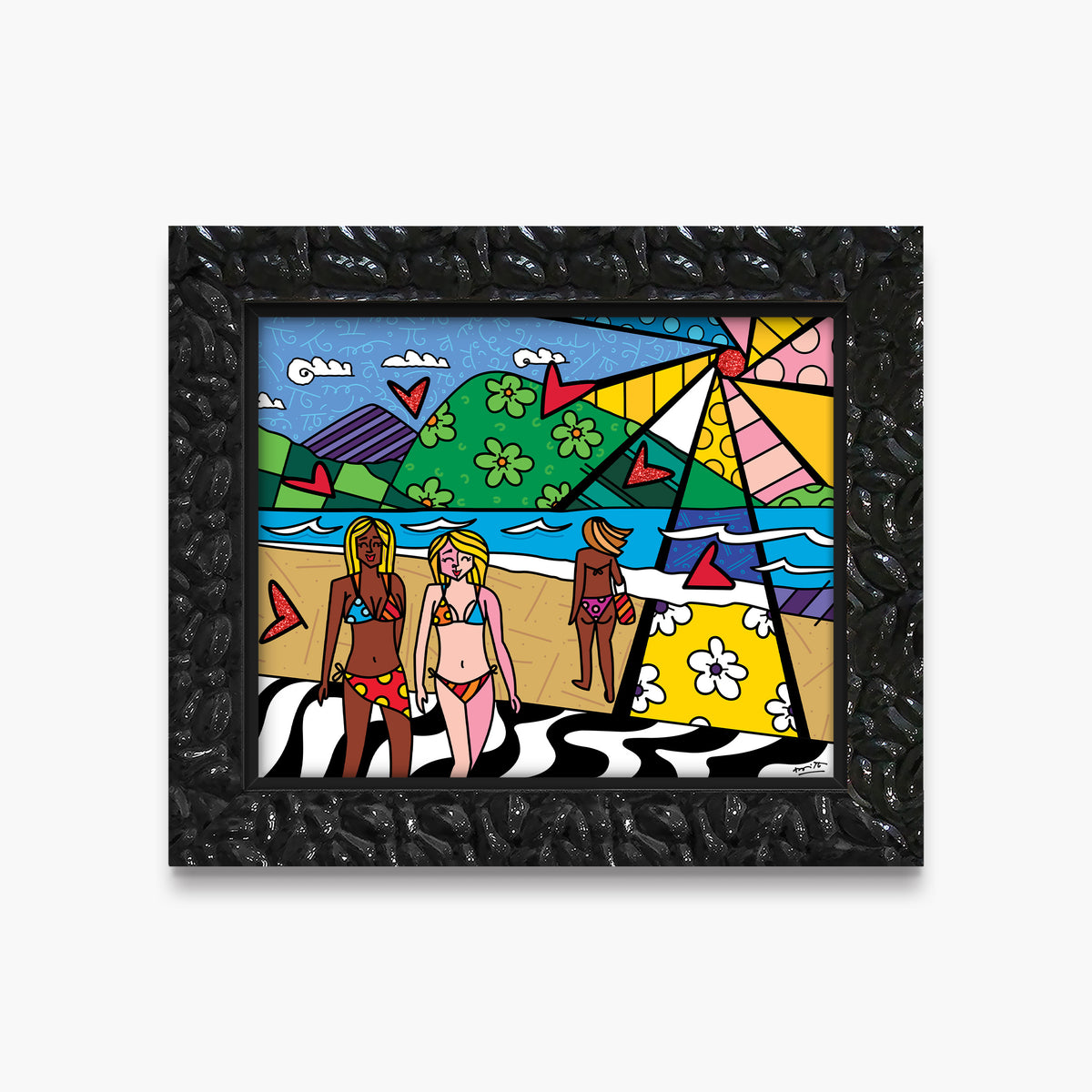 Romero Britto copacabana limited edition print  colorful pop art design