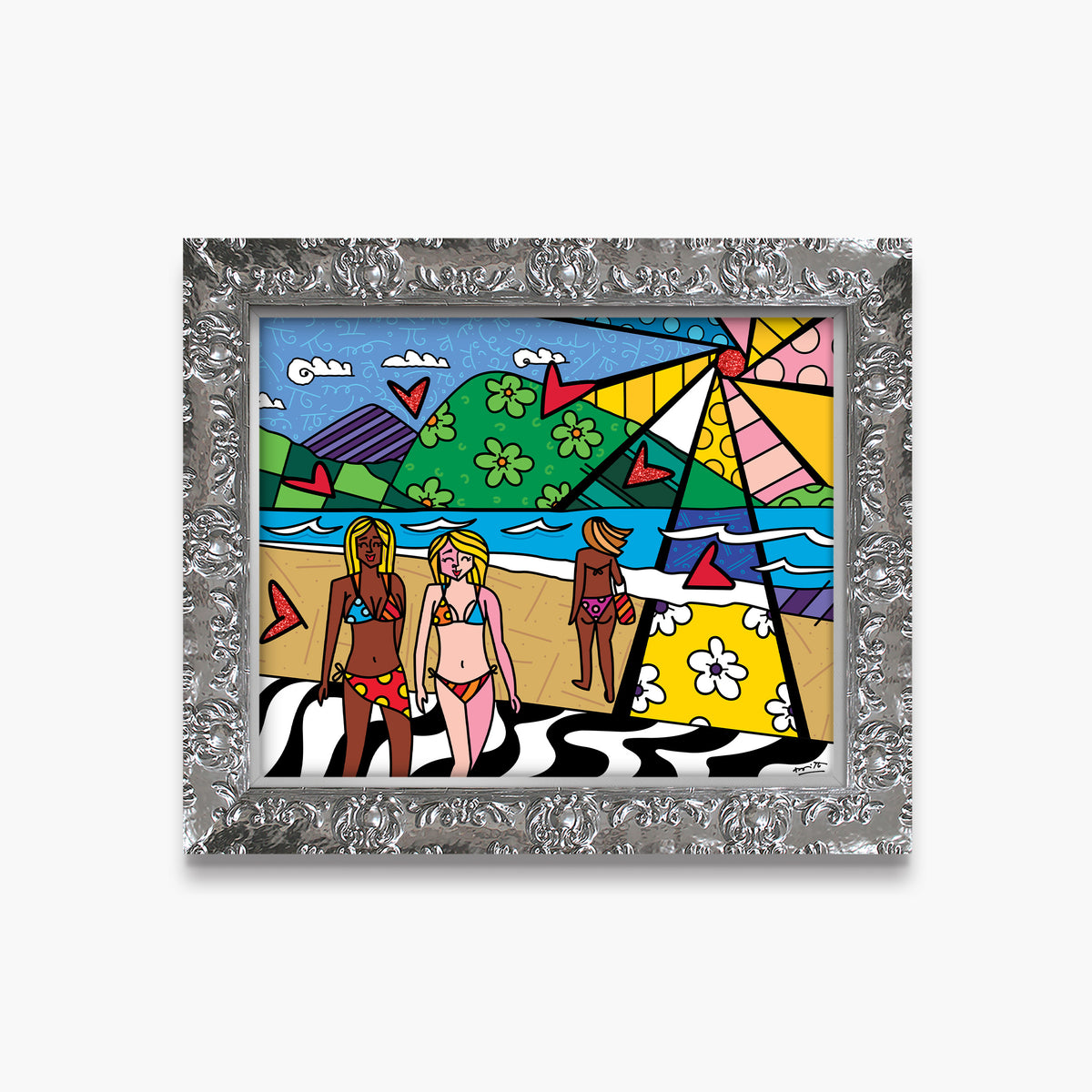 Romero Britto copacabana limited edition print  contemporary pop art piece