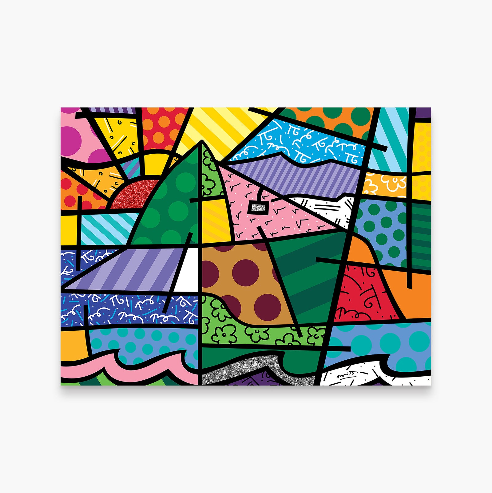 Romero Britto rio limited edition print  colorful pop art design