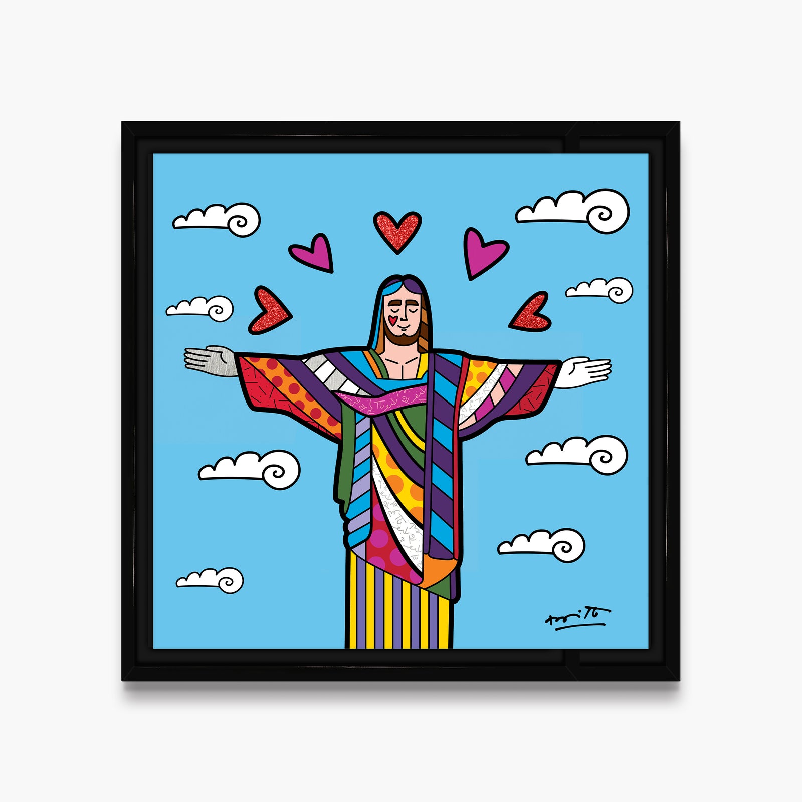 modern pop art christ the redeemer limited edition  vibrant home decor