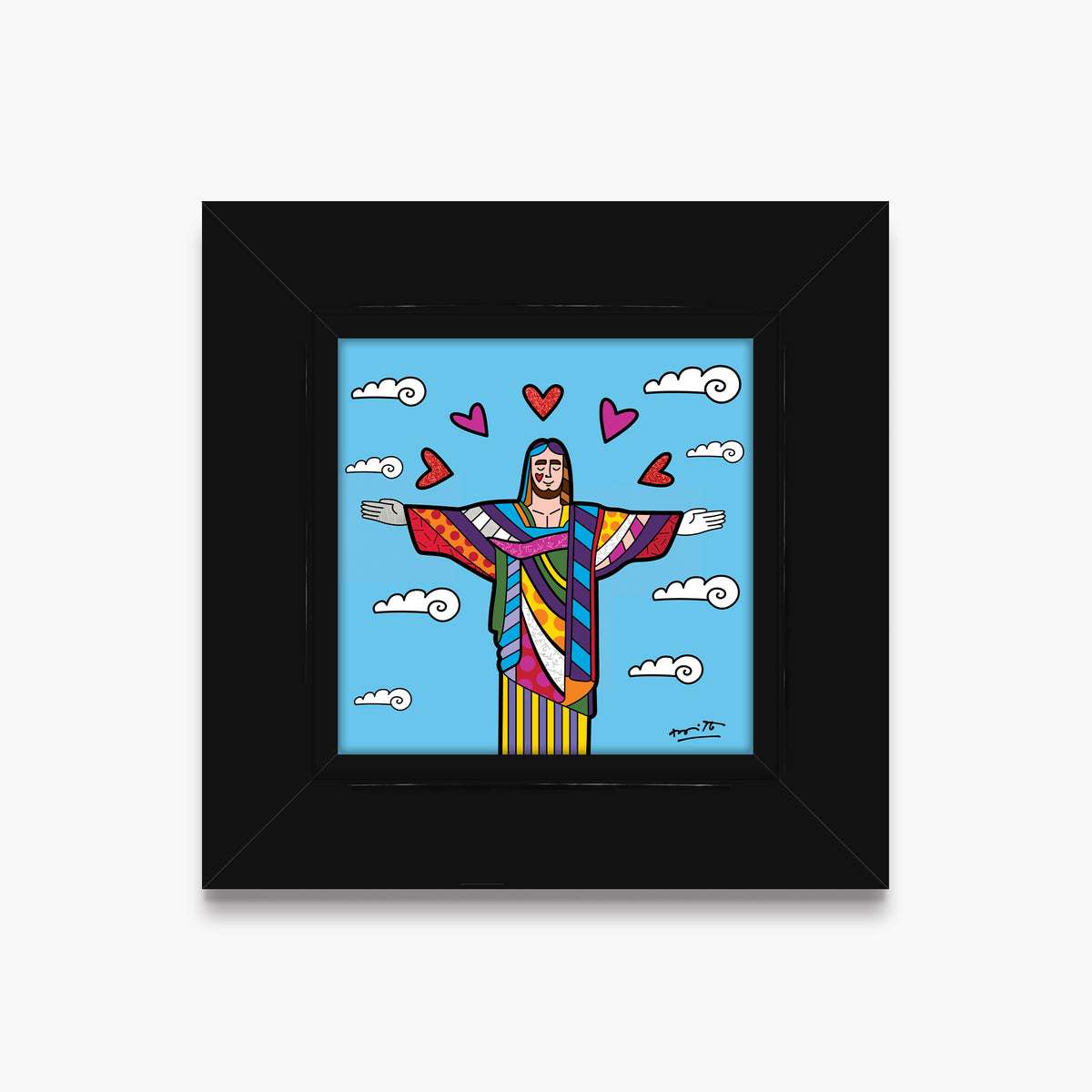 Romero Britto christ the redeemer limited edition  colorful pop art design