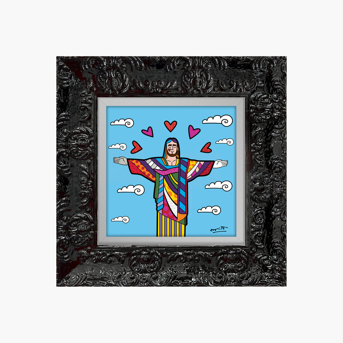 Romero Britto christ the redeemer limited edition  colorful pop art design