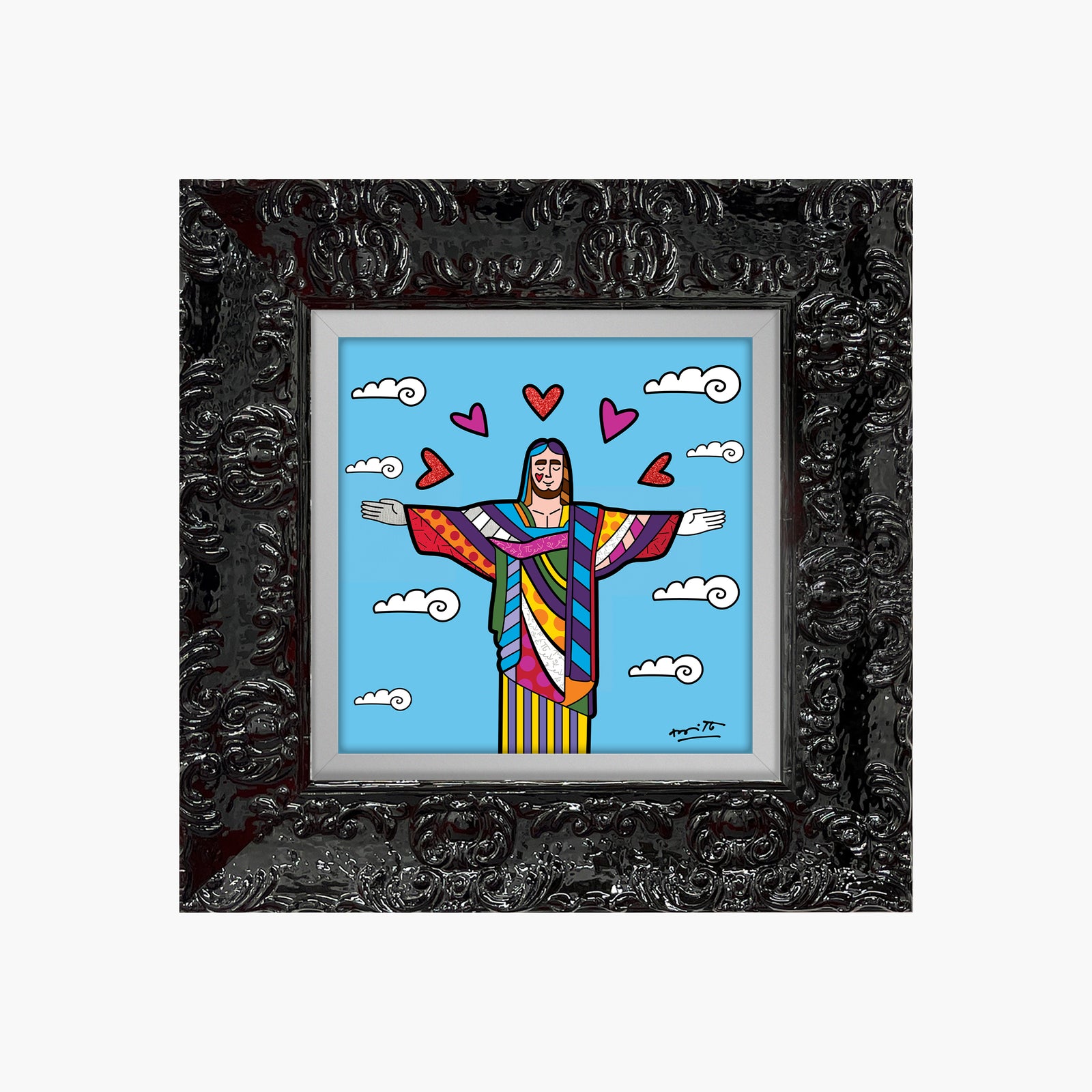 Romero Britto christ the redeemer limited edition  colorful pop art design