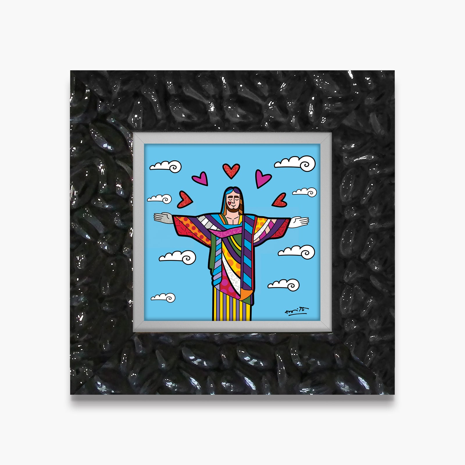 Romero Britto christ the redeemer limited edition  contemporary pop art piece