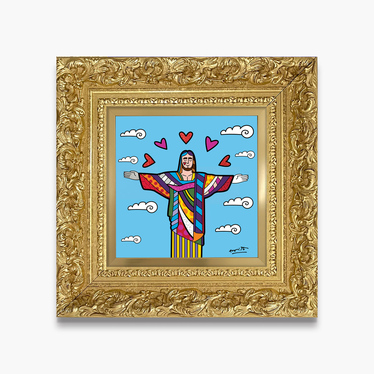 modern pop art christ the redeemer limited edition  vibrant home decor
