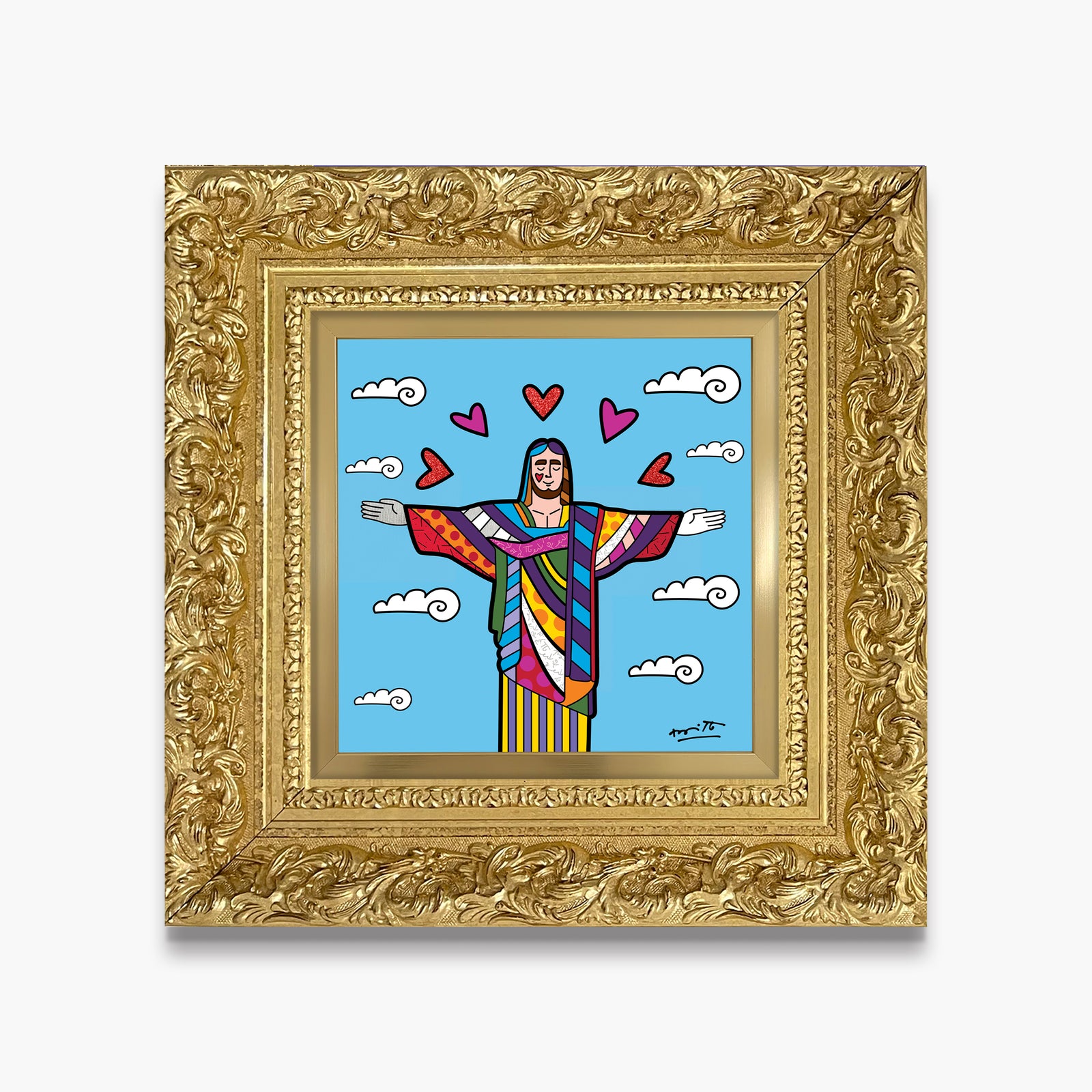 modern pop art christ the redeemer limited edition  vibrant home decor