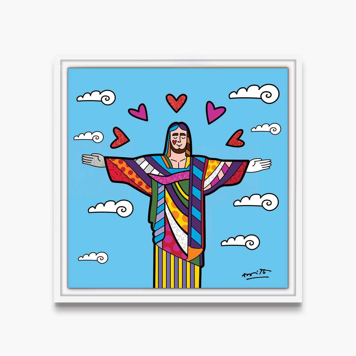 christ the redeemer limited edition  artistic colorful design collectible
