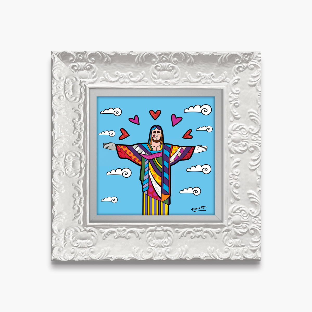 christ the redeemer limited edition  artistic colorful design collectible