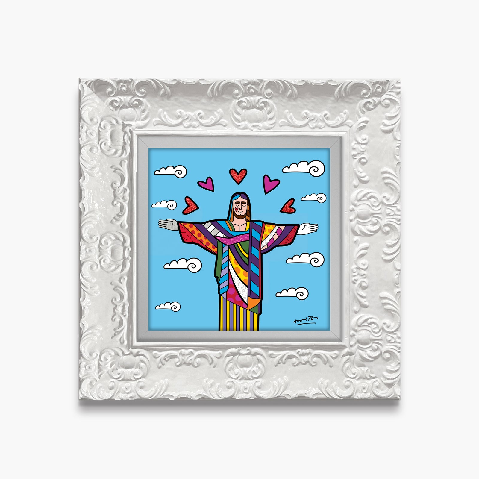 christ the redeemer limited edition  artistic colorful design collectible