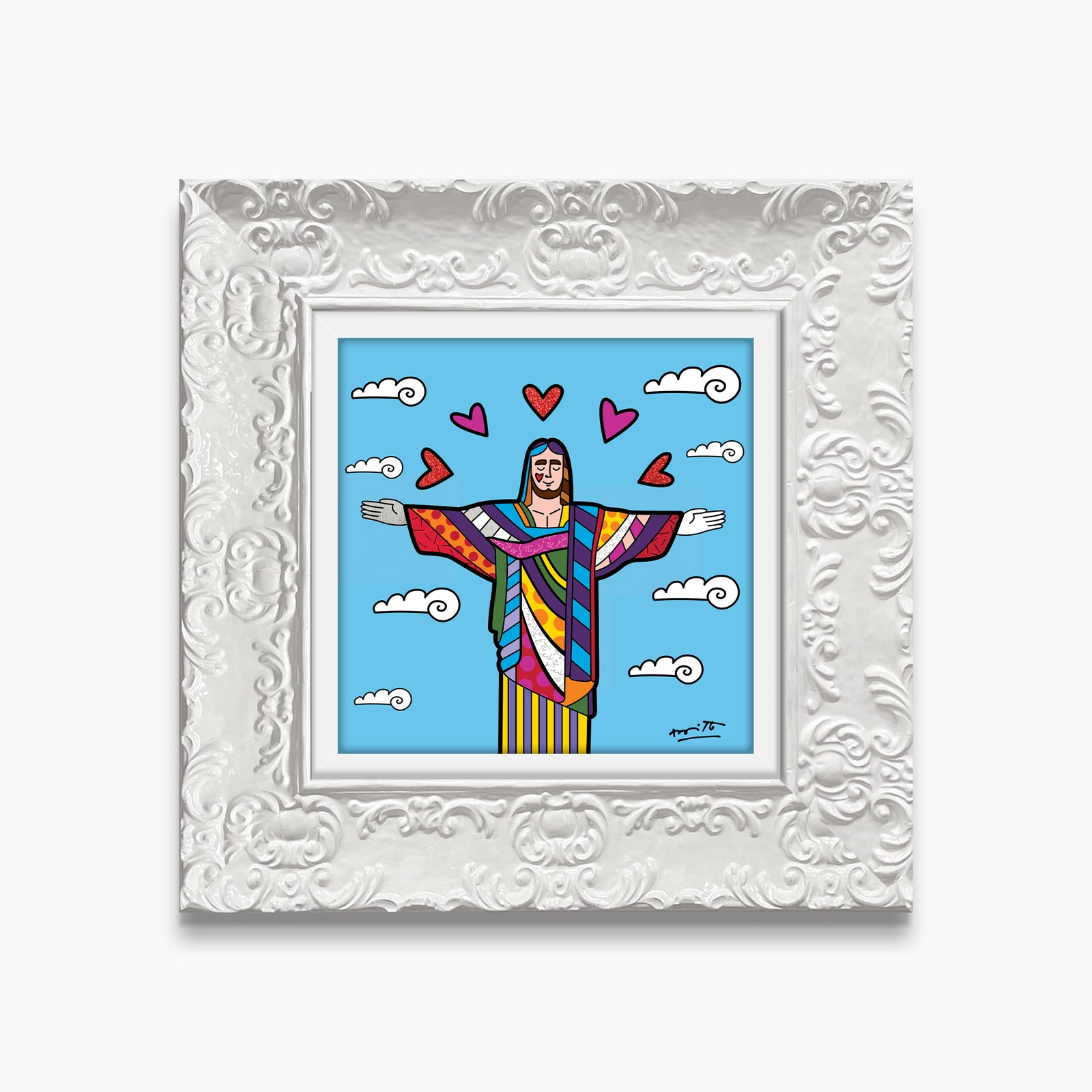 modern pop art christ the redeemer limited edition  vibrant home decor