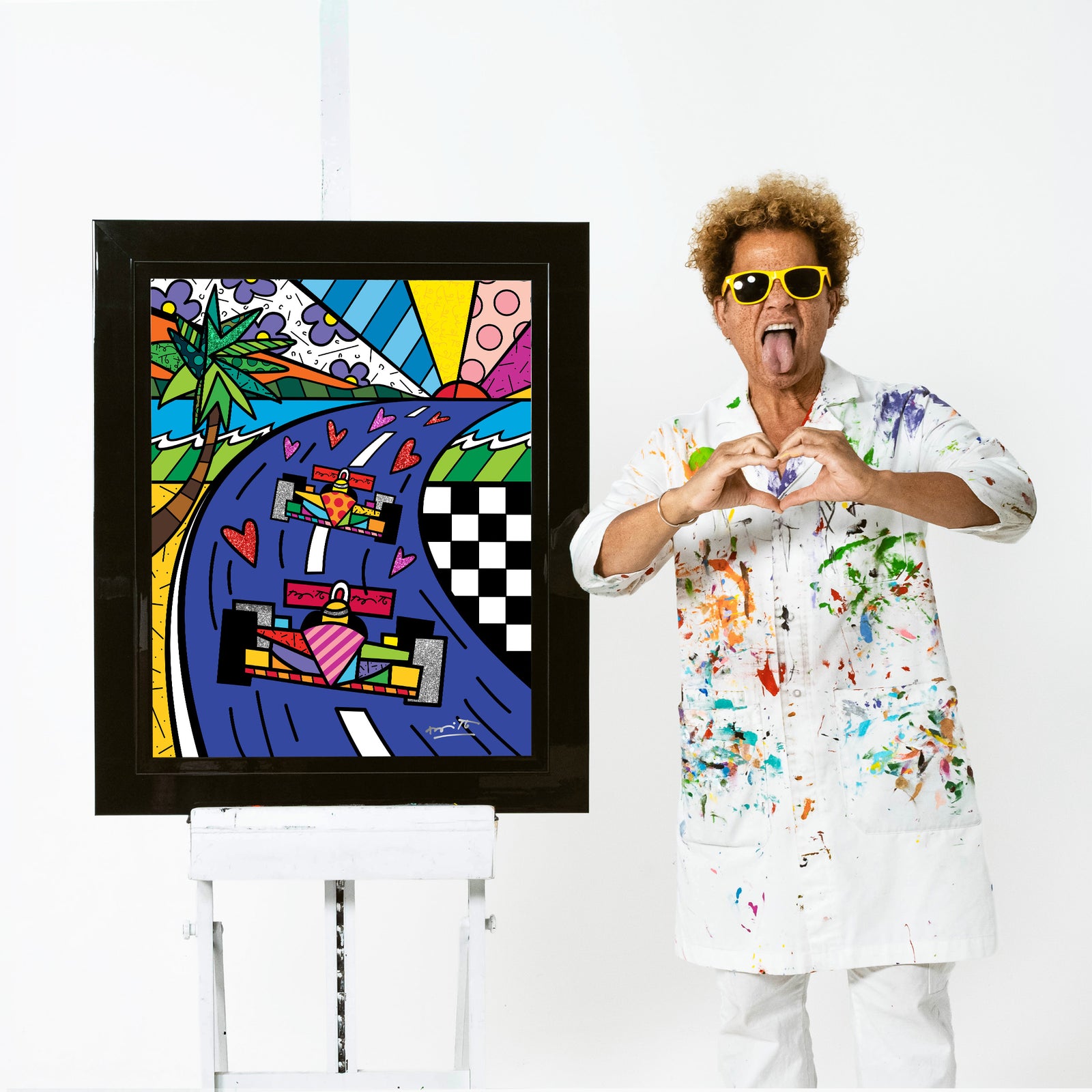 Romero Britto miami grand prix limited edition  colorful pop art design