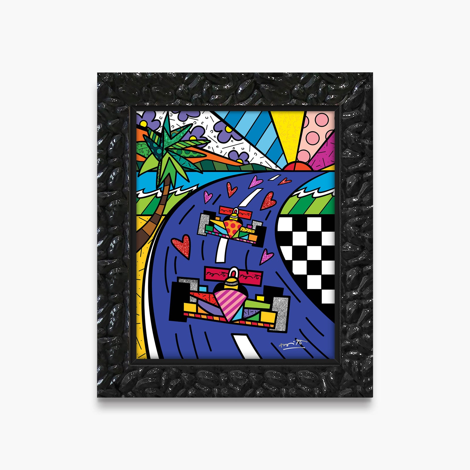 Romero Britto miami grand prix limited edition  contemporary pop art piece