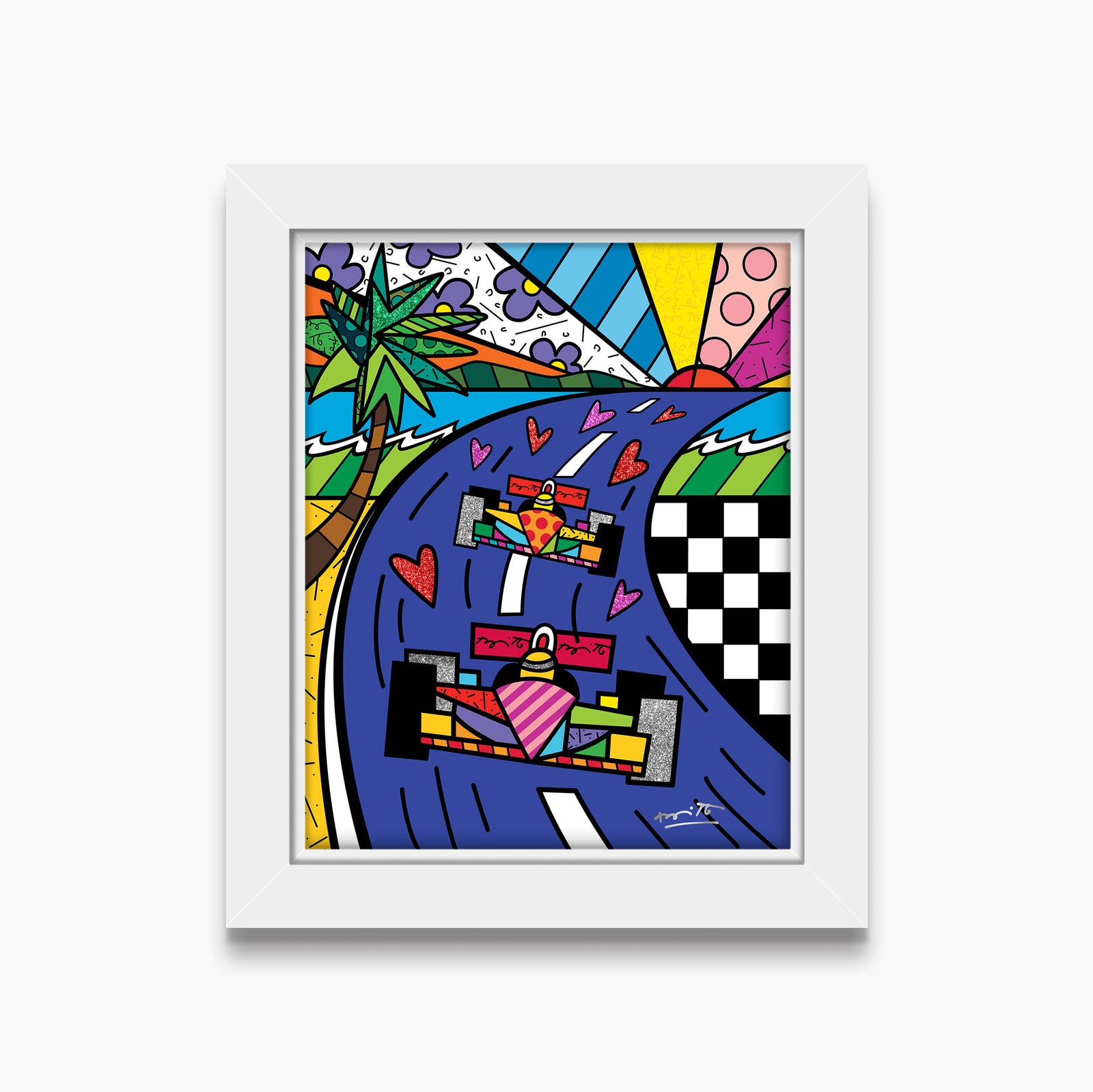 Romero Britto miami grand prix limited edition  colorful pop art design