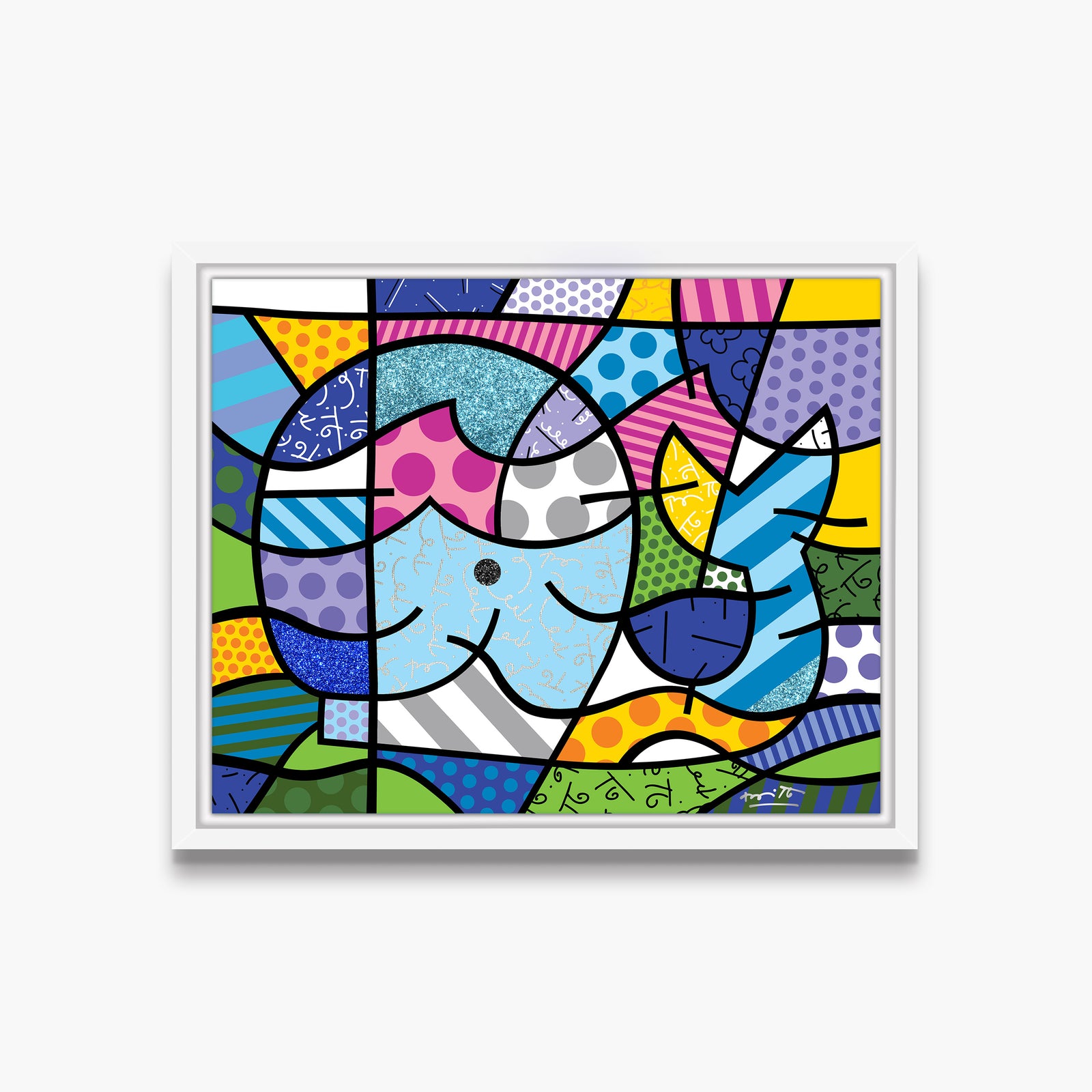 Romero Britto free willy limited edition print  contemporary pop art piece