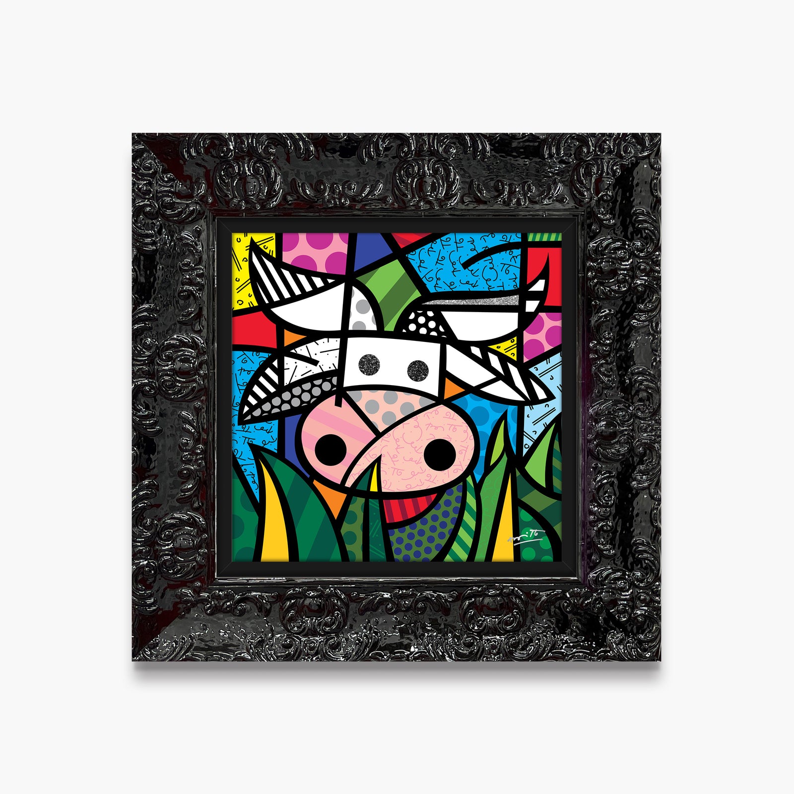Romero Britto ranch limited edition print  contemporary pop art piece