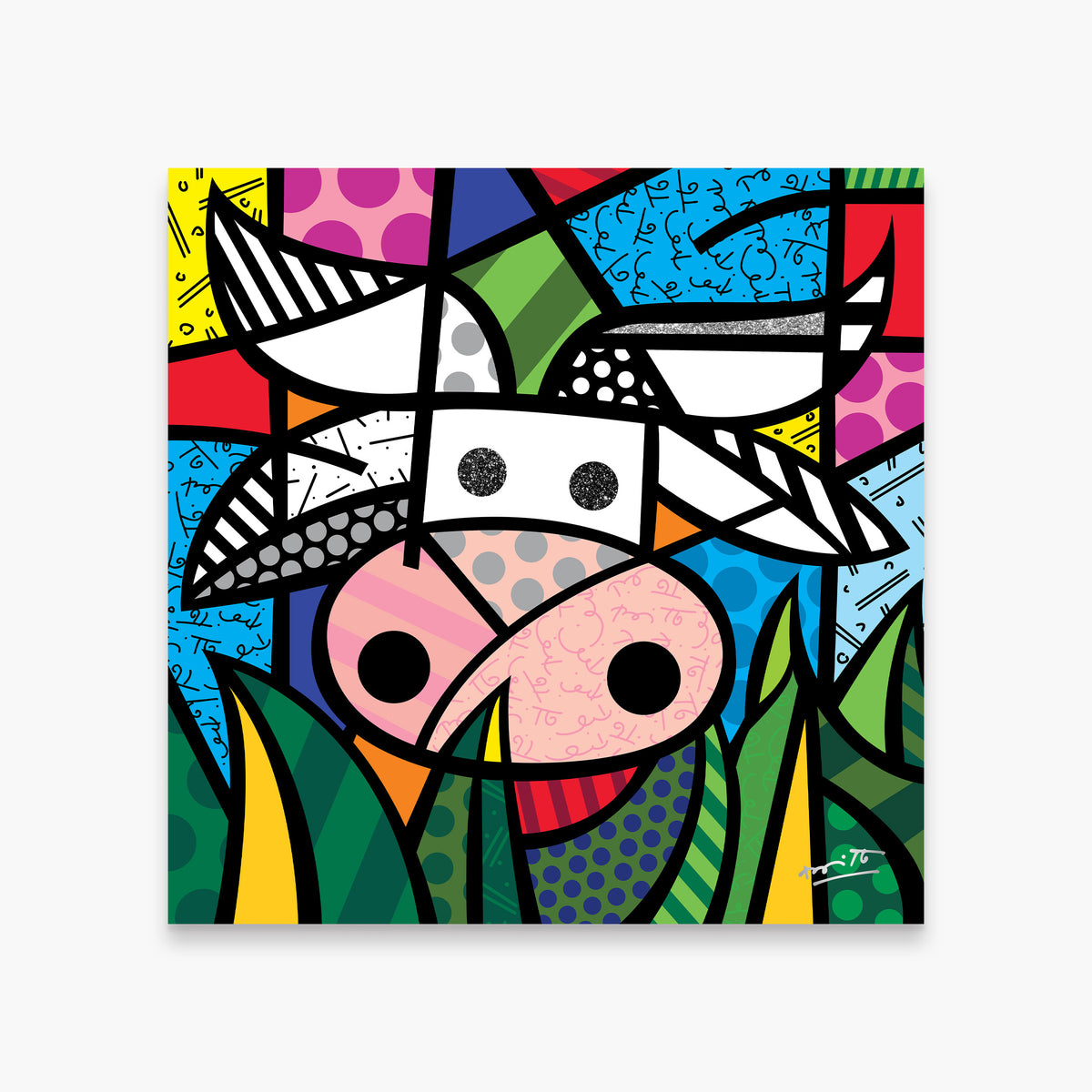Romero Britto ranch limited edition print  colorful pop art design