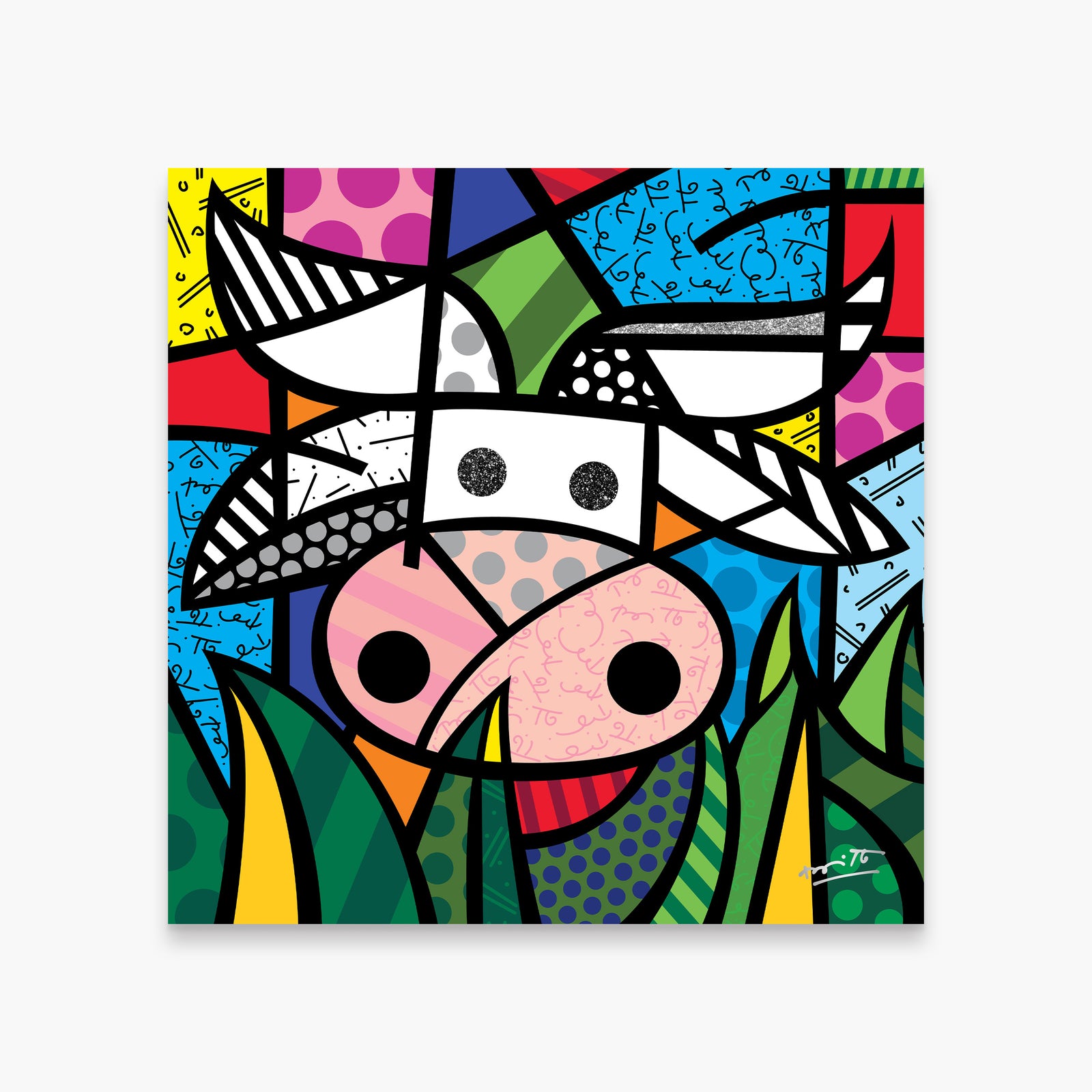 Romero Britto ranch limited edition print  colorful pop art design