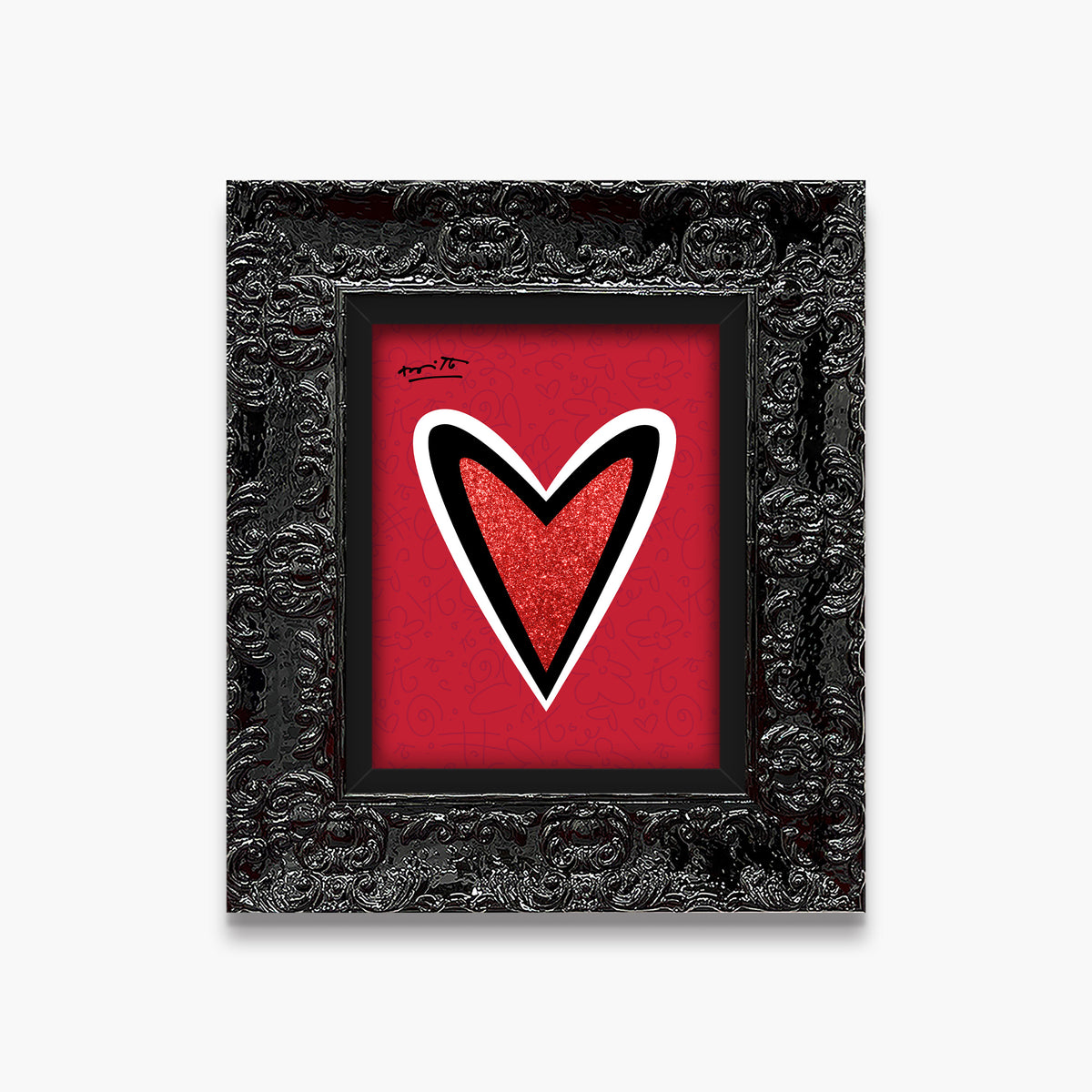 Romero Britto just love me limited edition  contemporary pop art piece