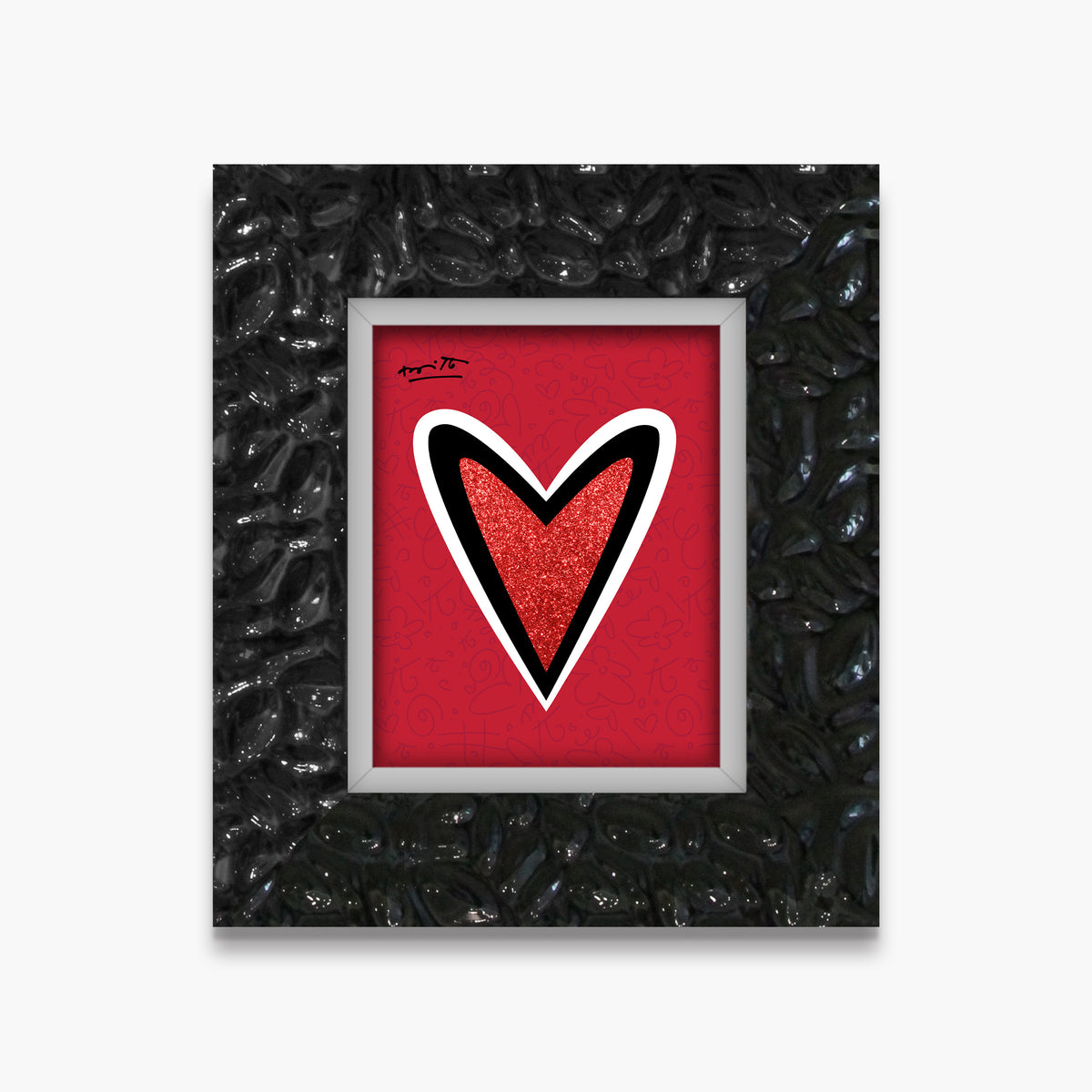 Romero Britto just love me limited edition  contemporary pop art piece