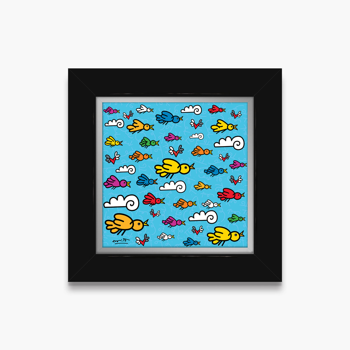the flock limited edition print  artistic colorful design collectible