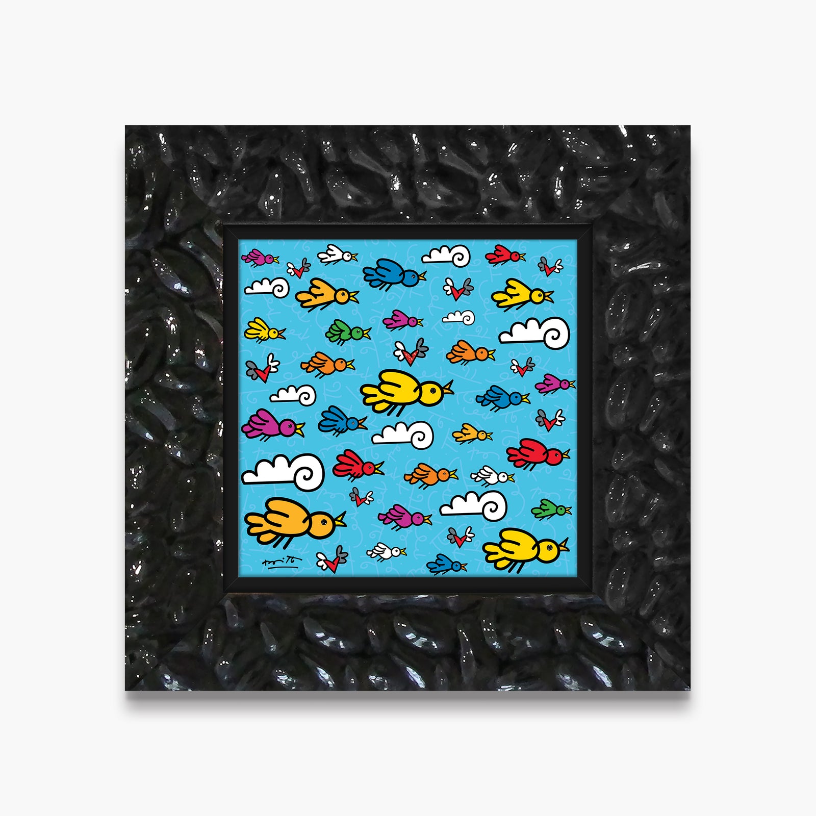 the flock limited edition print  artistic colorful design collectible