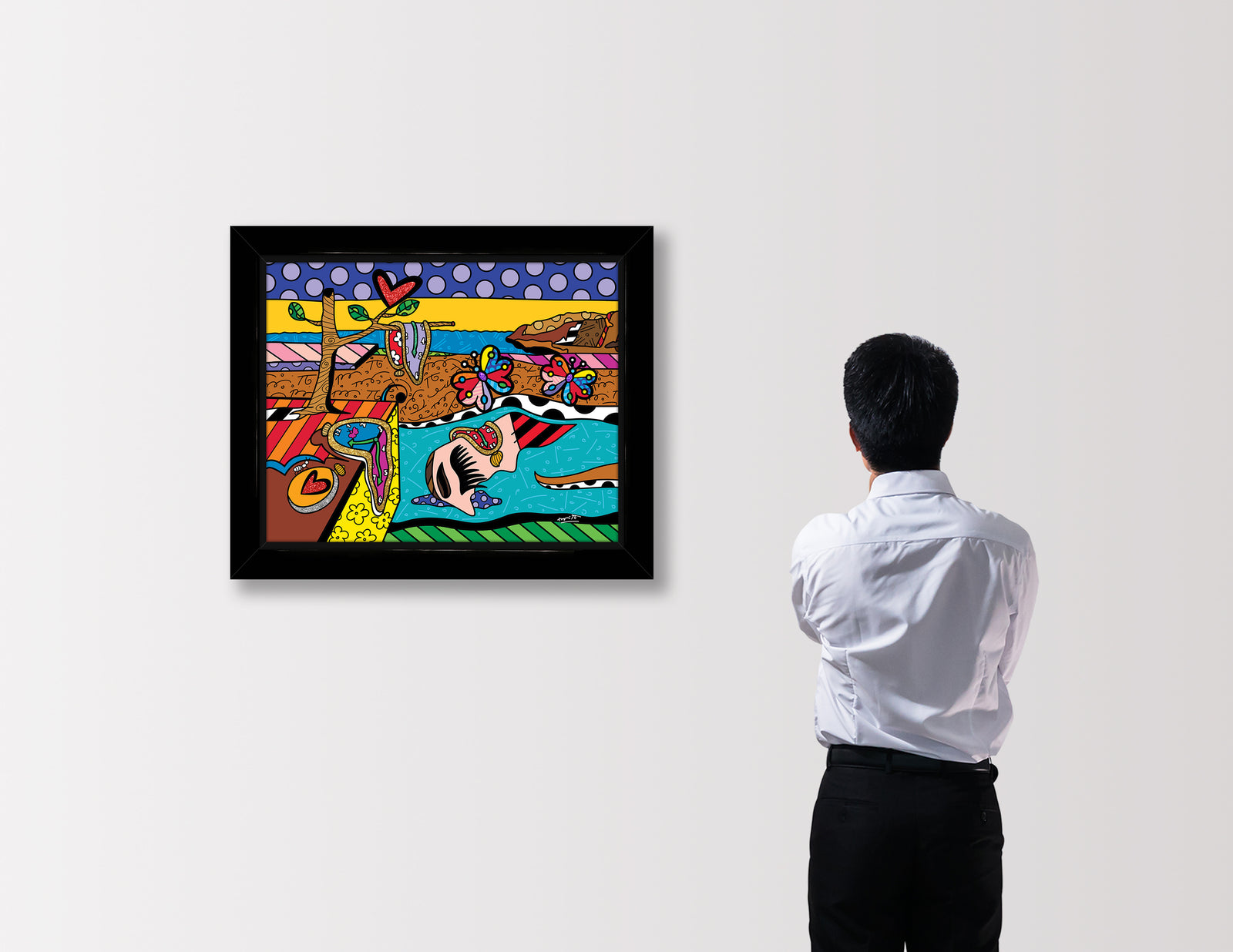 Romero Britto surreal love limited edition print  colorful pop art design