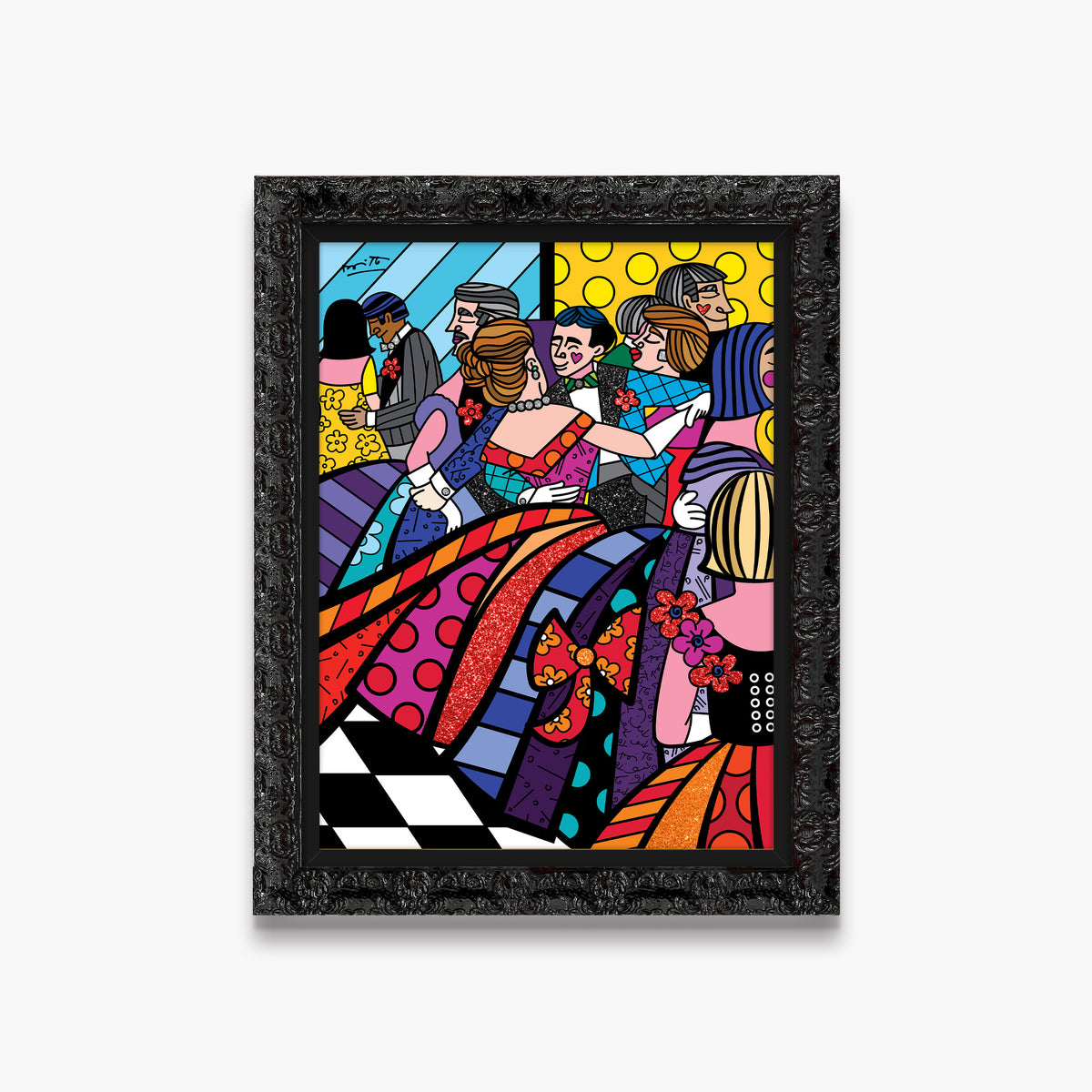 Romero Britto 1948 met ball limited edition  contemporary pop art piece