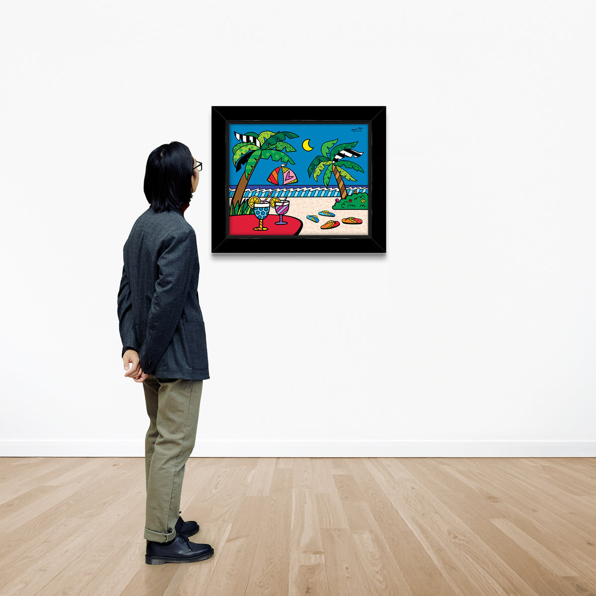 evening beach limited edition print  colorful decorative collectible gift idea