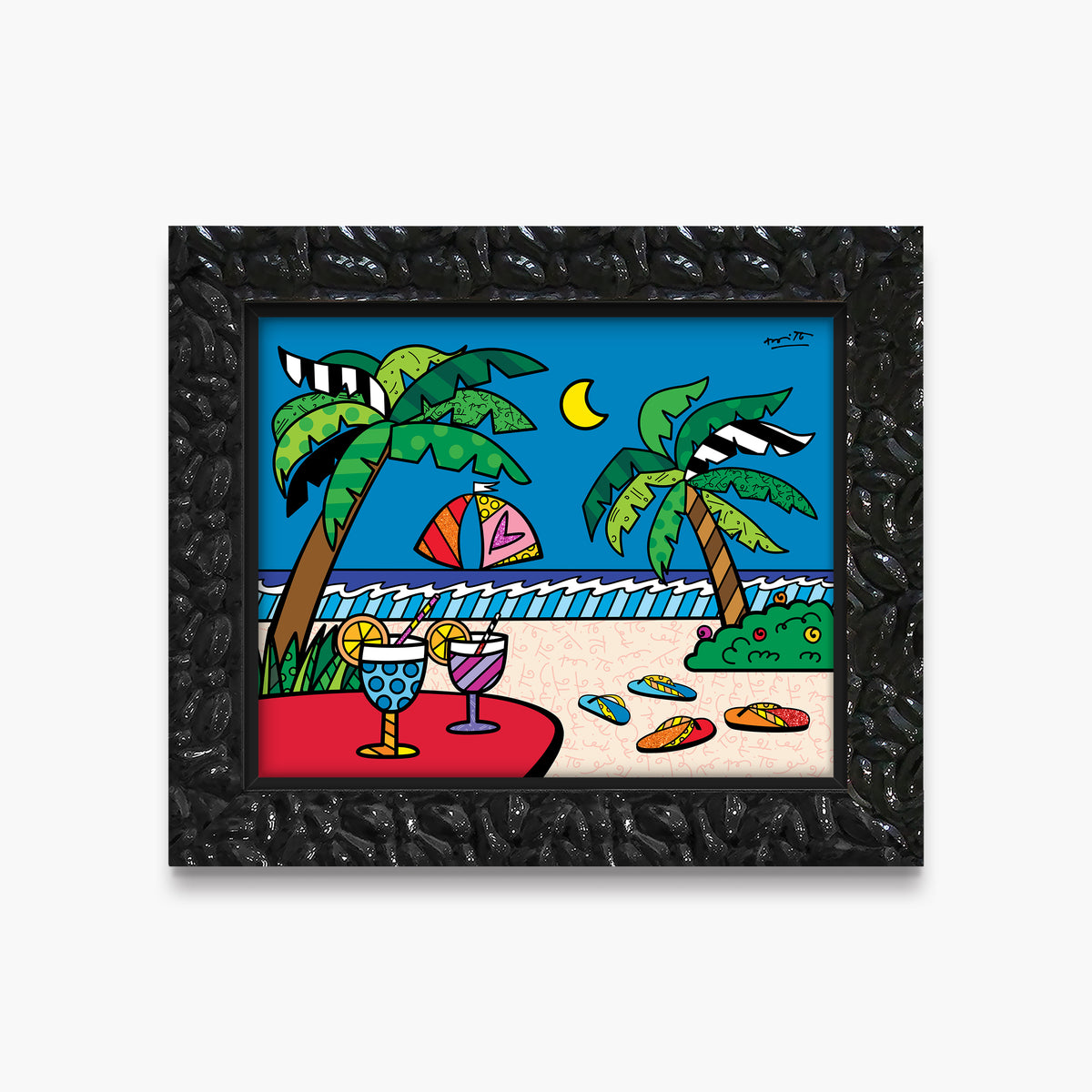 evening beach limited edition print  artistic colorful design collectible
