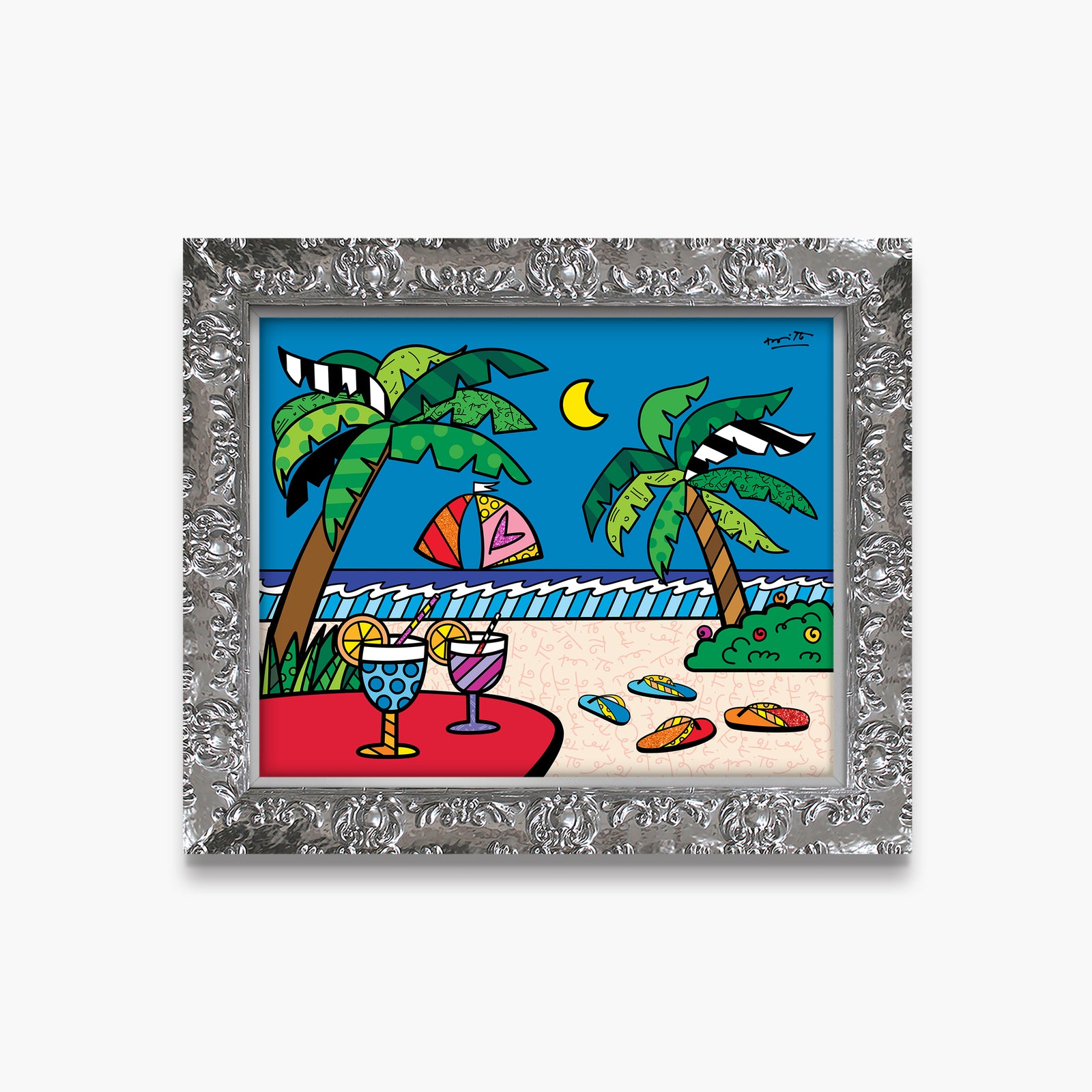 evening beach limited edition print  colorful decorative collectible gift idea