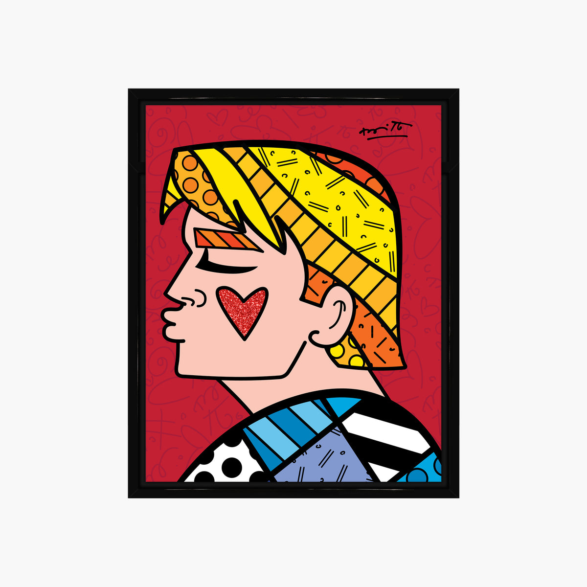 Romero Britto just love me limited edition  colorful pop art design