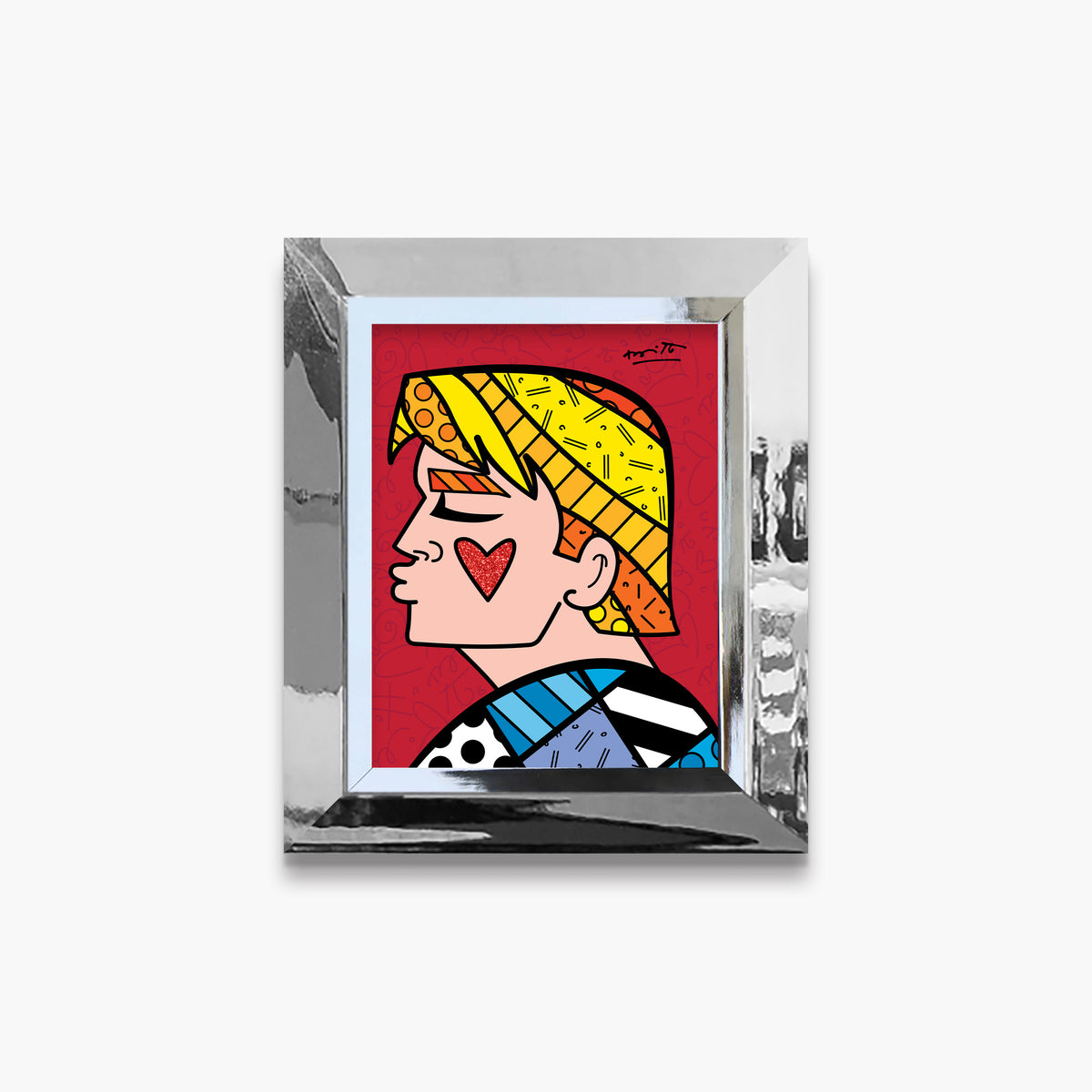 Romero Britto just love me limited edition  contemporary pop art piece