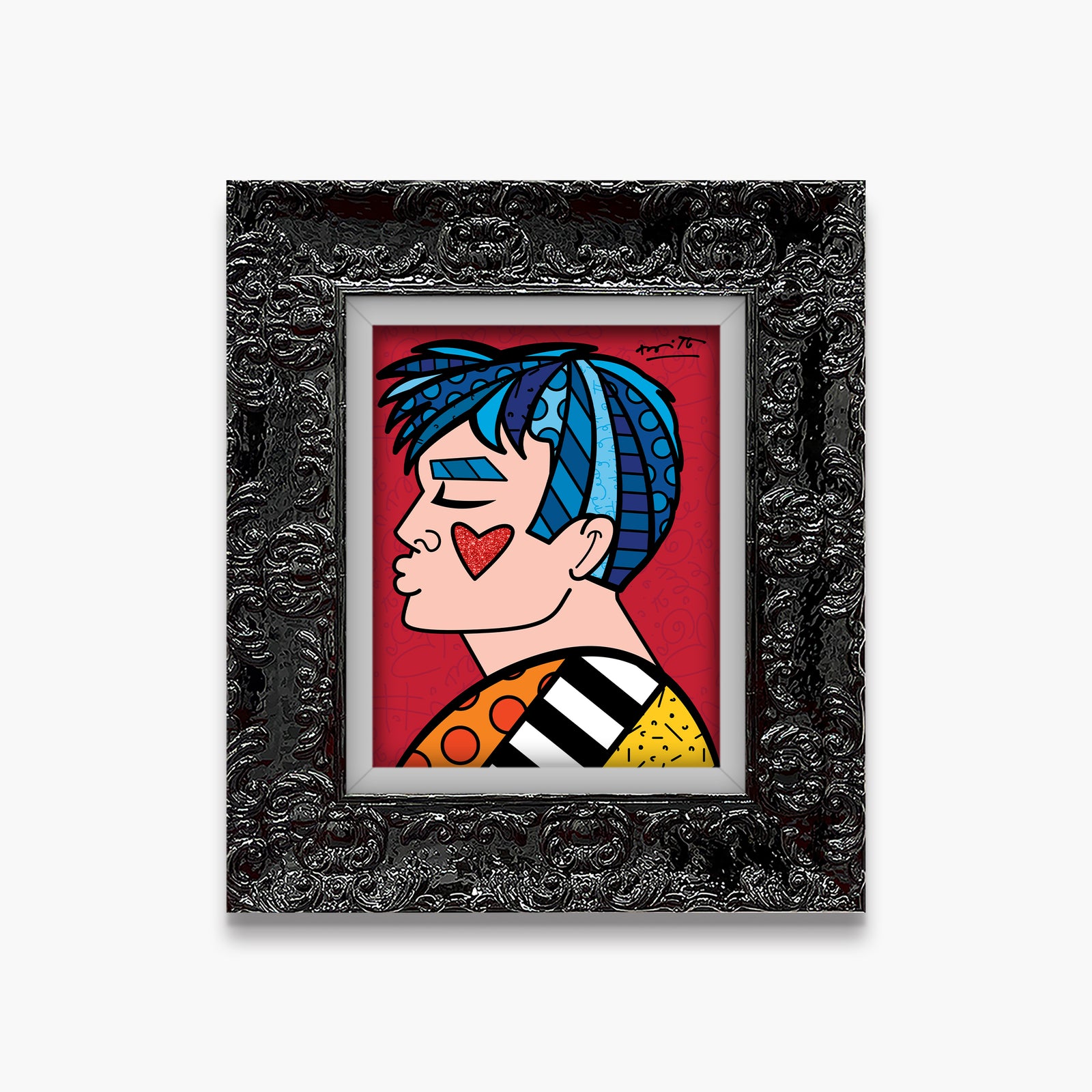 Romero Britto just love me limited edition  colorful pop art design