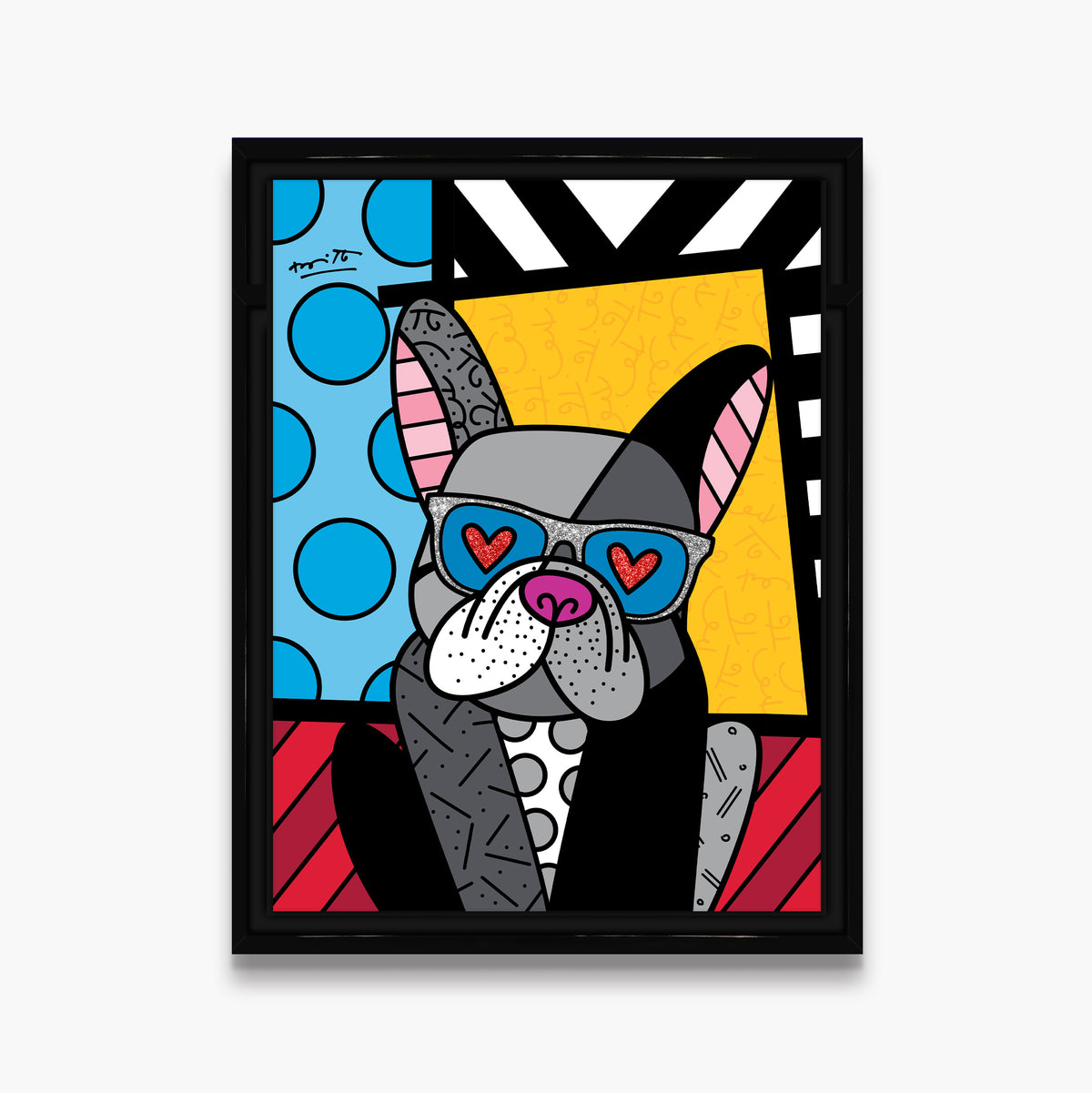 modern pop art lovable french limited edition print  vibrant home decor