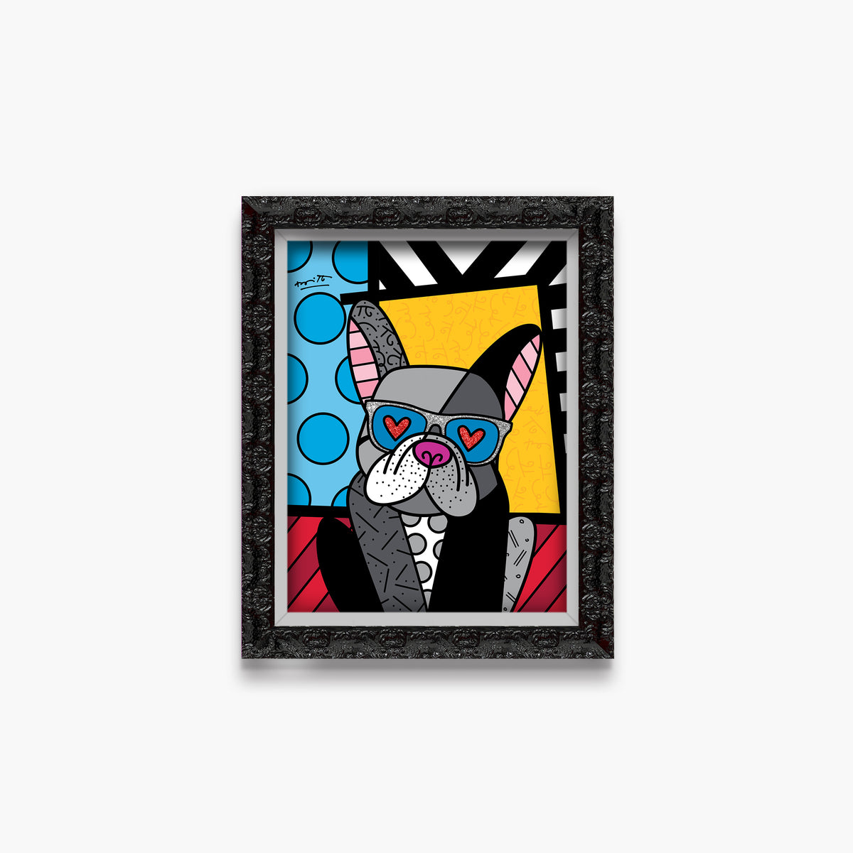 Romero Britto lovable french limited edition print  contemporary pop art piece