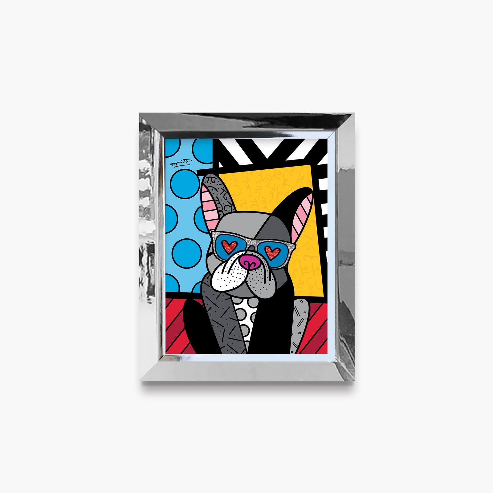 Romero Britto lovable french limited edition print  contemporary pop art piece