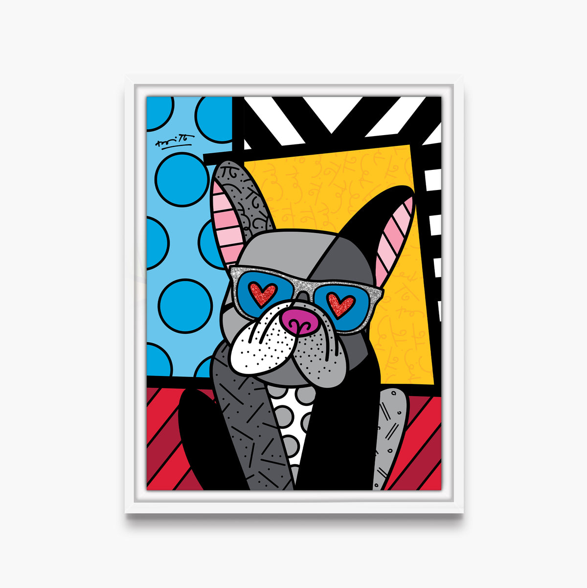 lovable french limited edition print  colorful decorative collectible gift idea