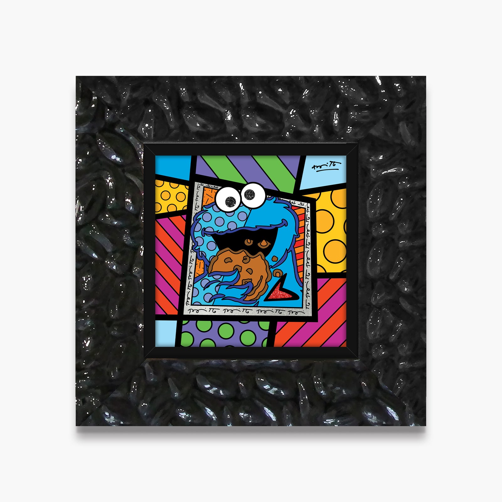 cookie monster sesame street limited  artistic colorful design collectible