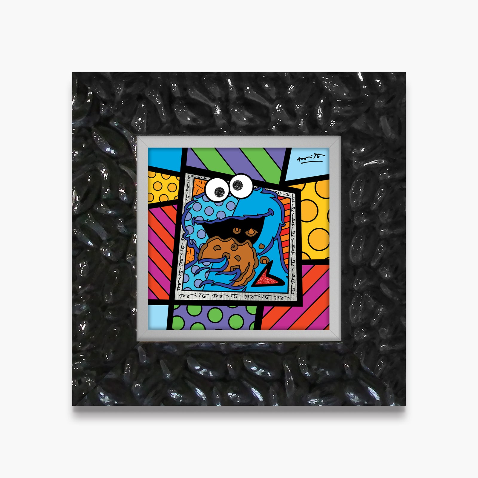 Romero Britto cookie monster sesame street limited  colorful pop art design