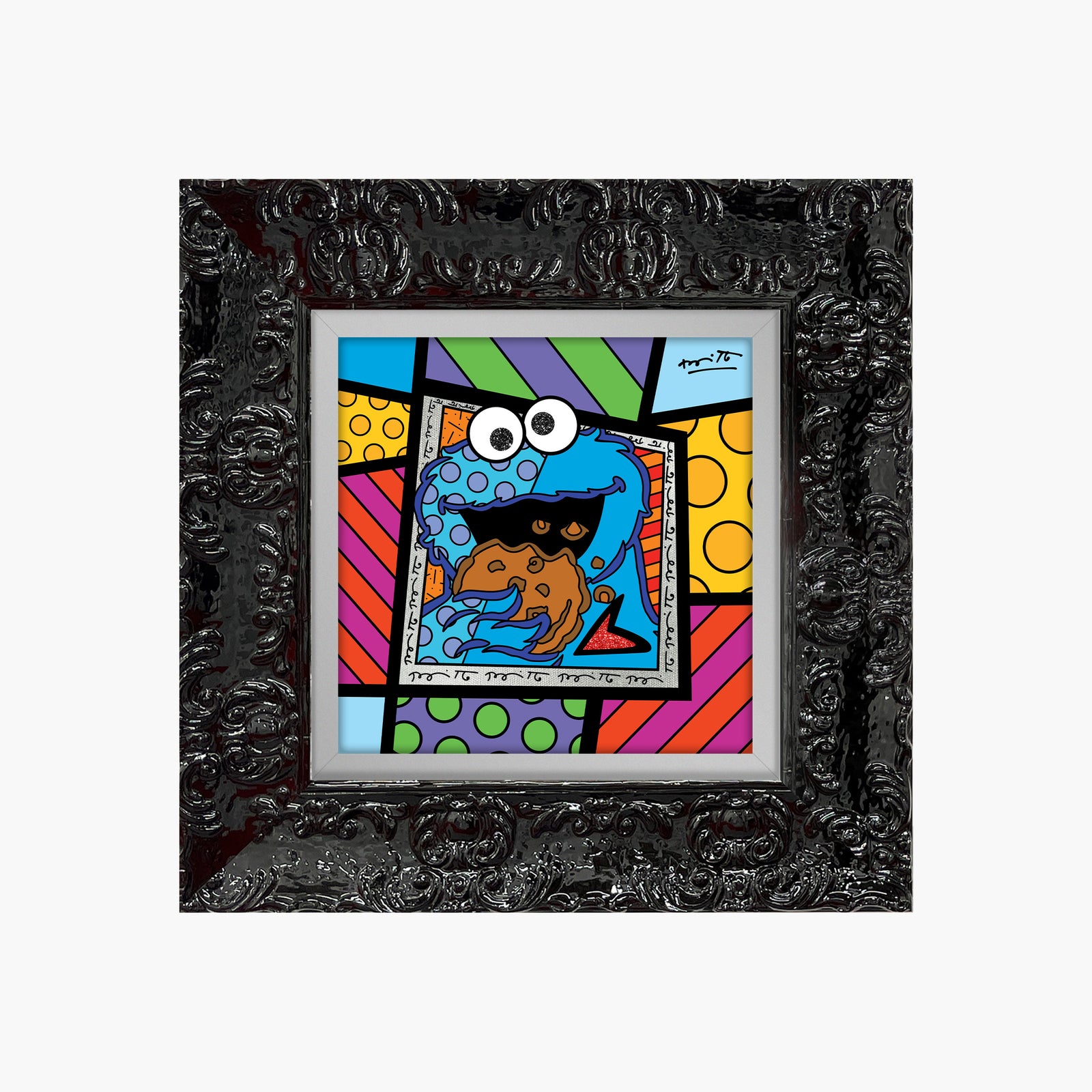 modern pop art cookie monster sesame street limited  vibrant home decor