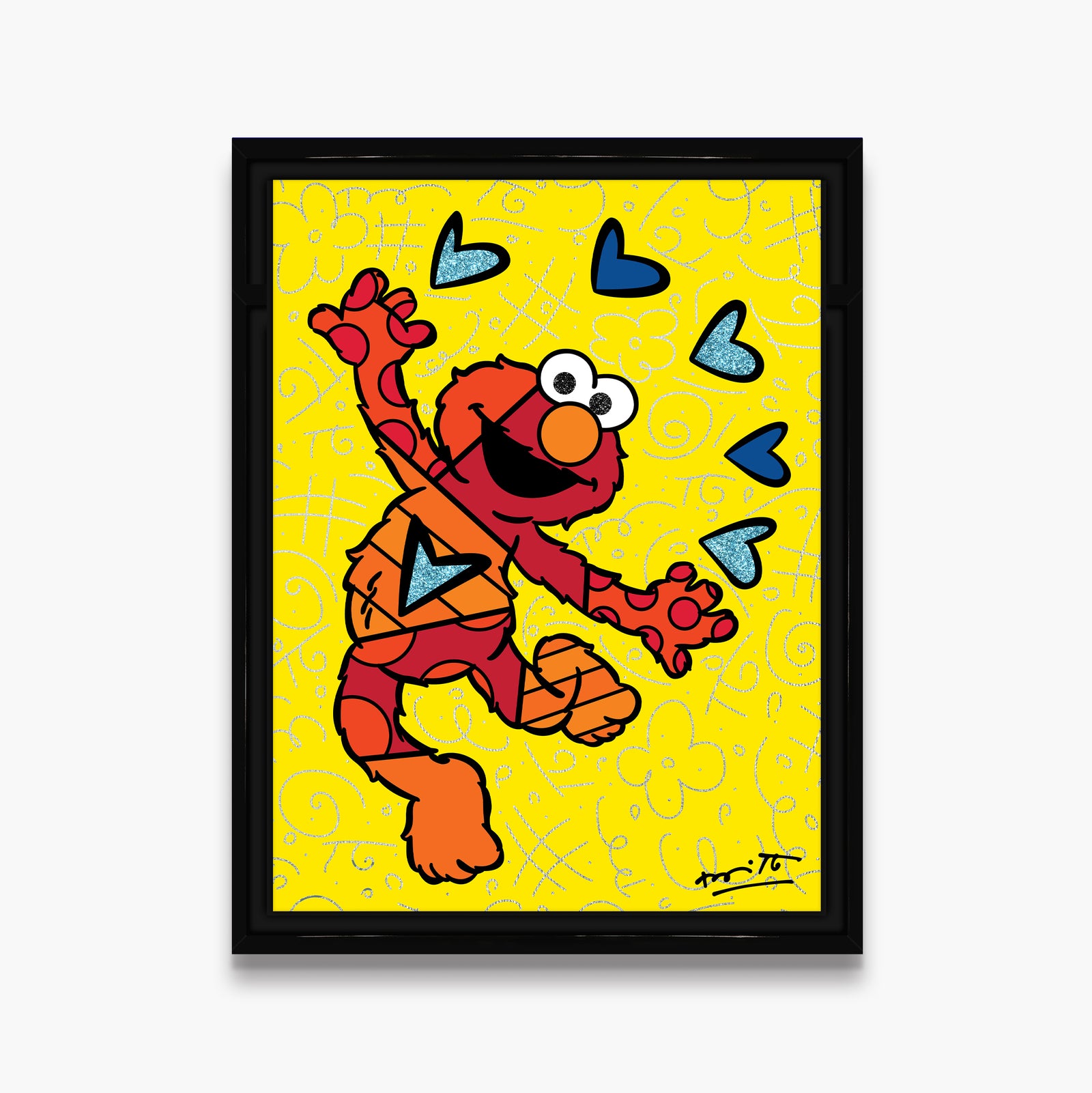 modern pop art elmo sesame street limited edition  vibrant home decor