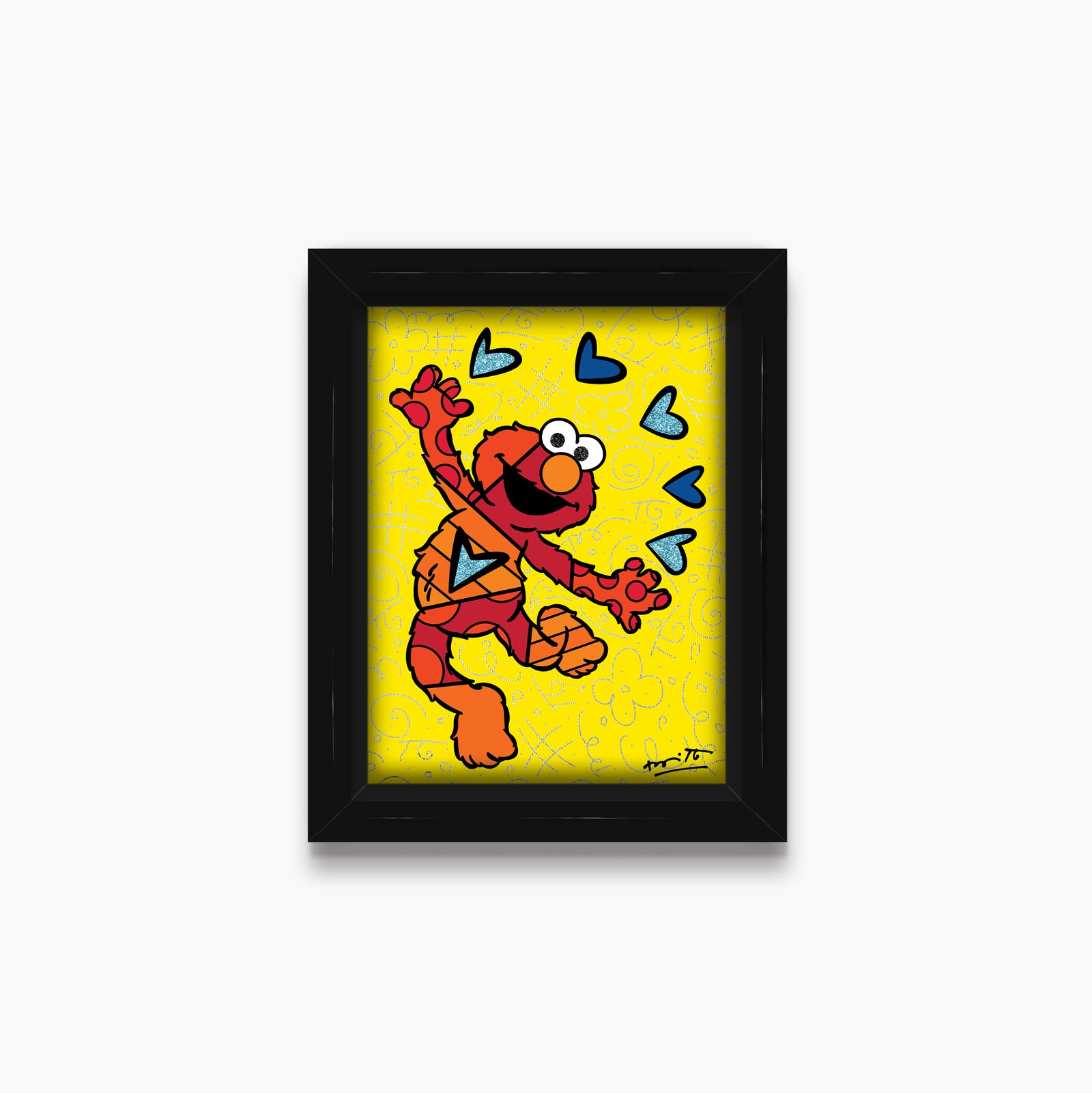 Romero Britto elmo sesame street limited edition  colorful pop art design