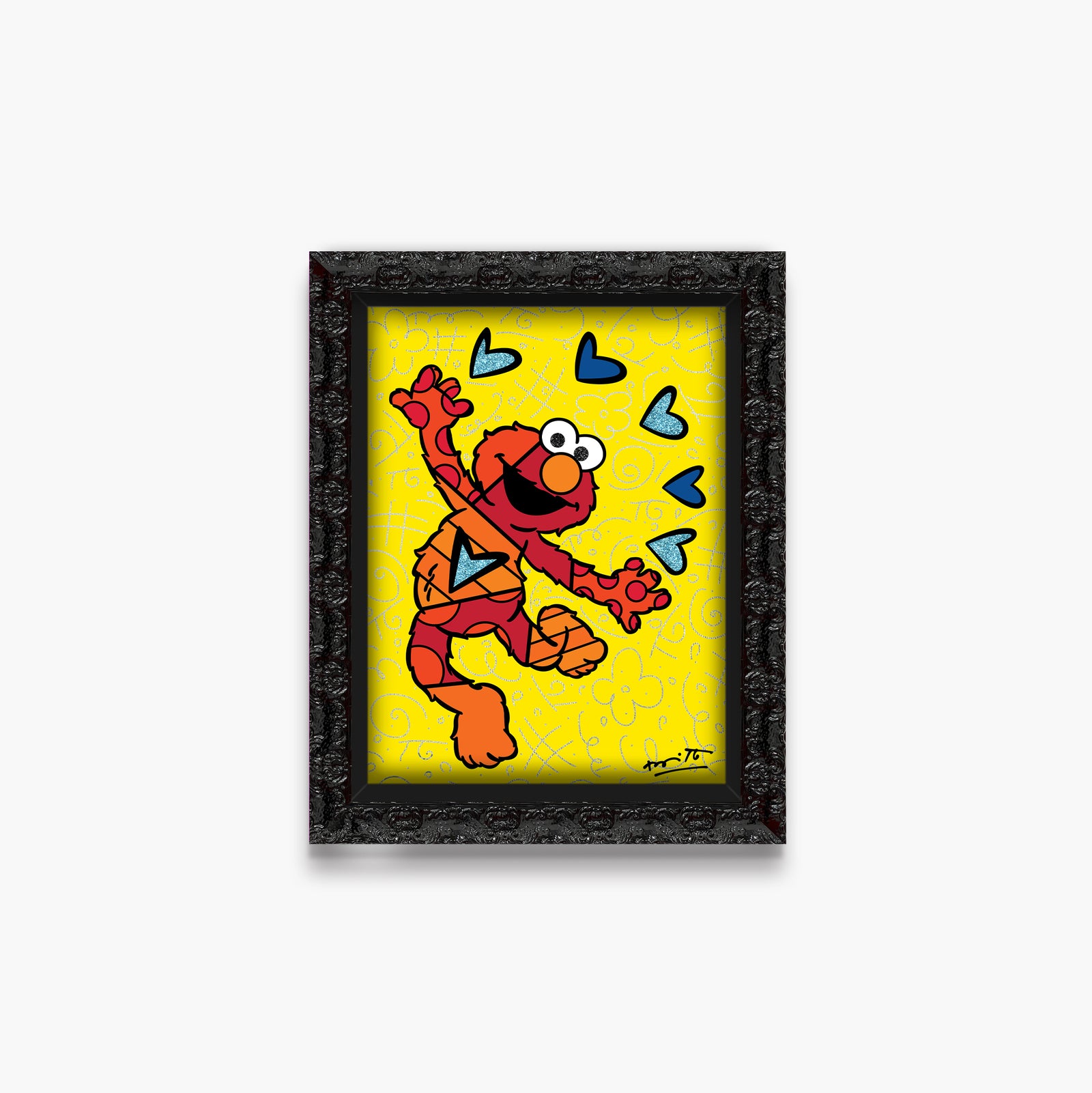 Romero Britto elmo sesame street limited edition  contemporary pop art piece